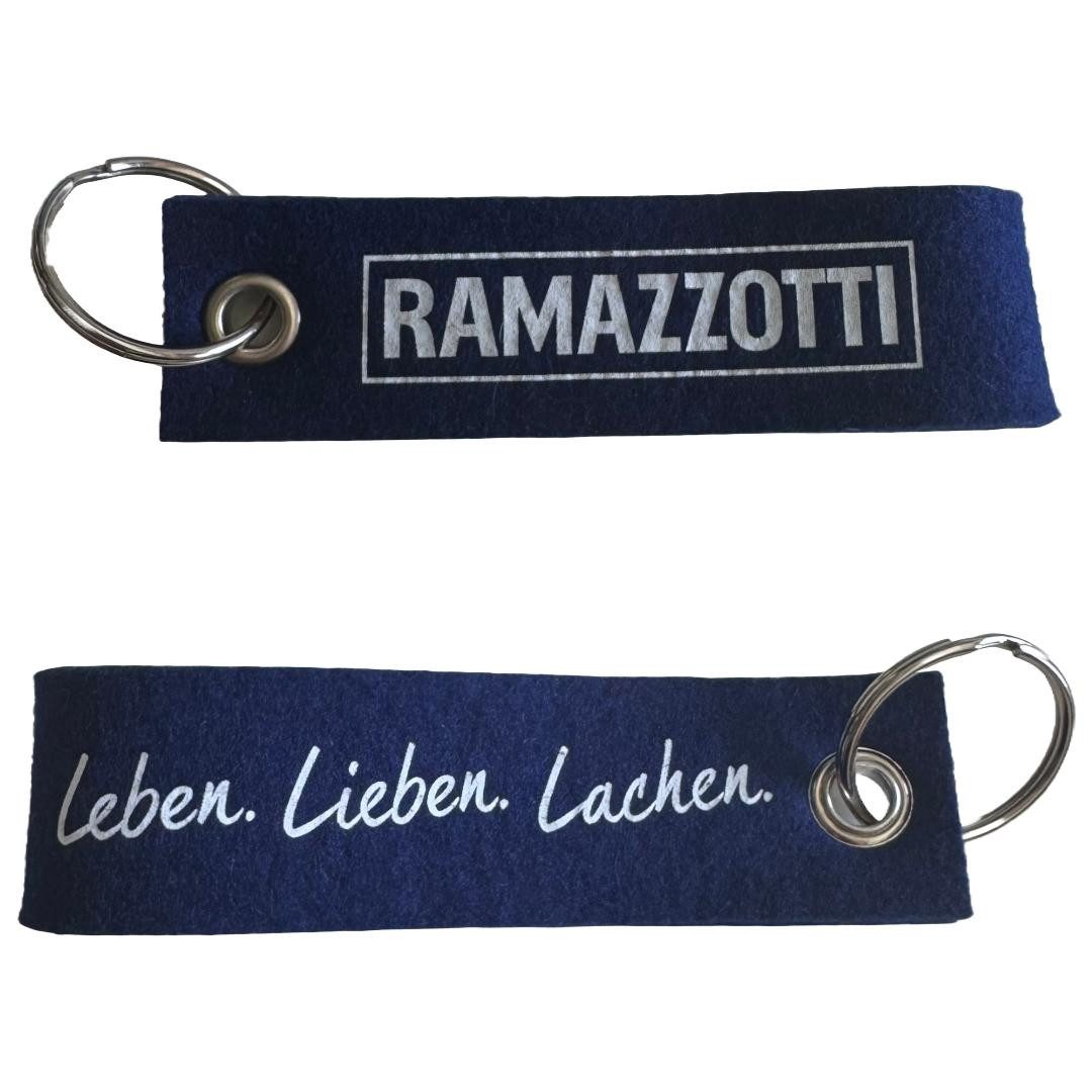 Mixcompany Schlüsselanhänger Ramazzotti Schlüsselanhänger – Dunkelblau " Leben. Lieben. Lachen