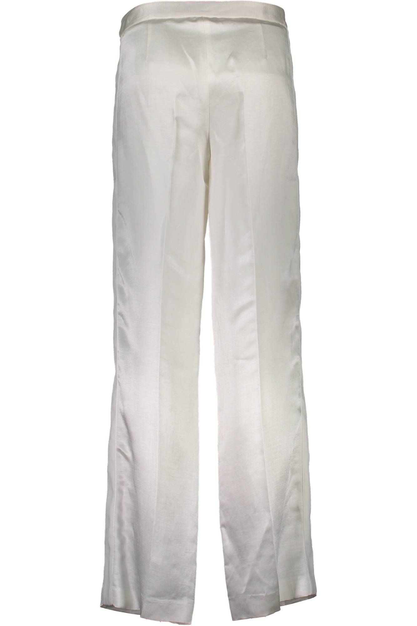 Just Cavalli 5-Pocket-Hose Elegante Damenhose Weiß mit Taschen und Hakenverschluss