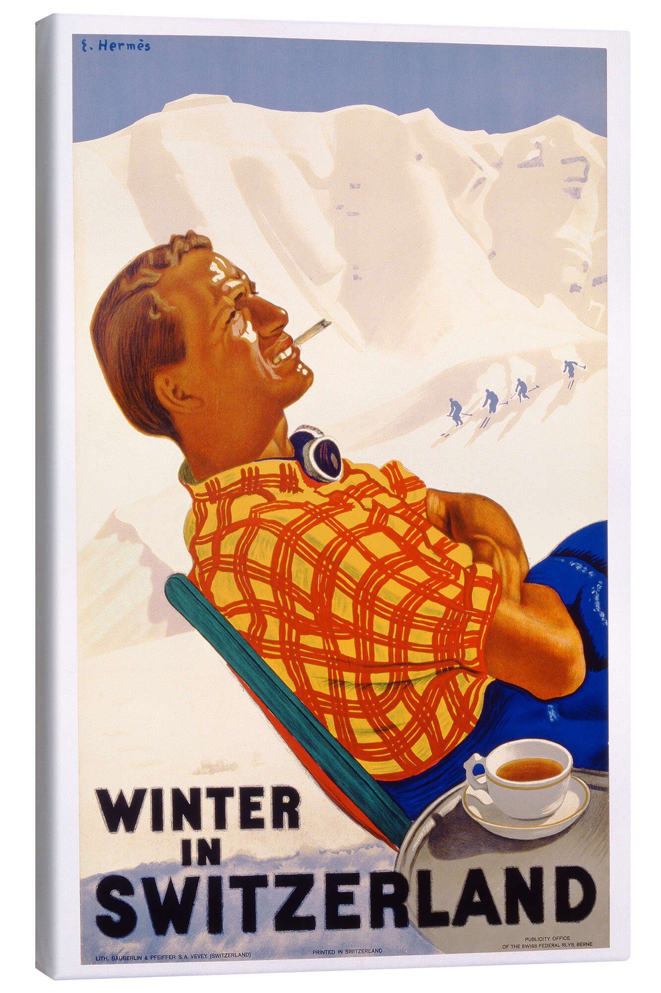 Leinwandbild Vintage Ski Collection