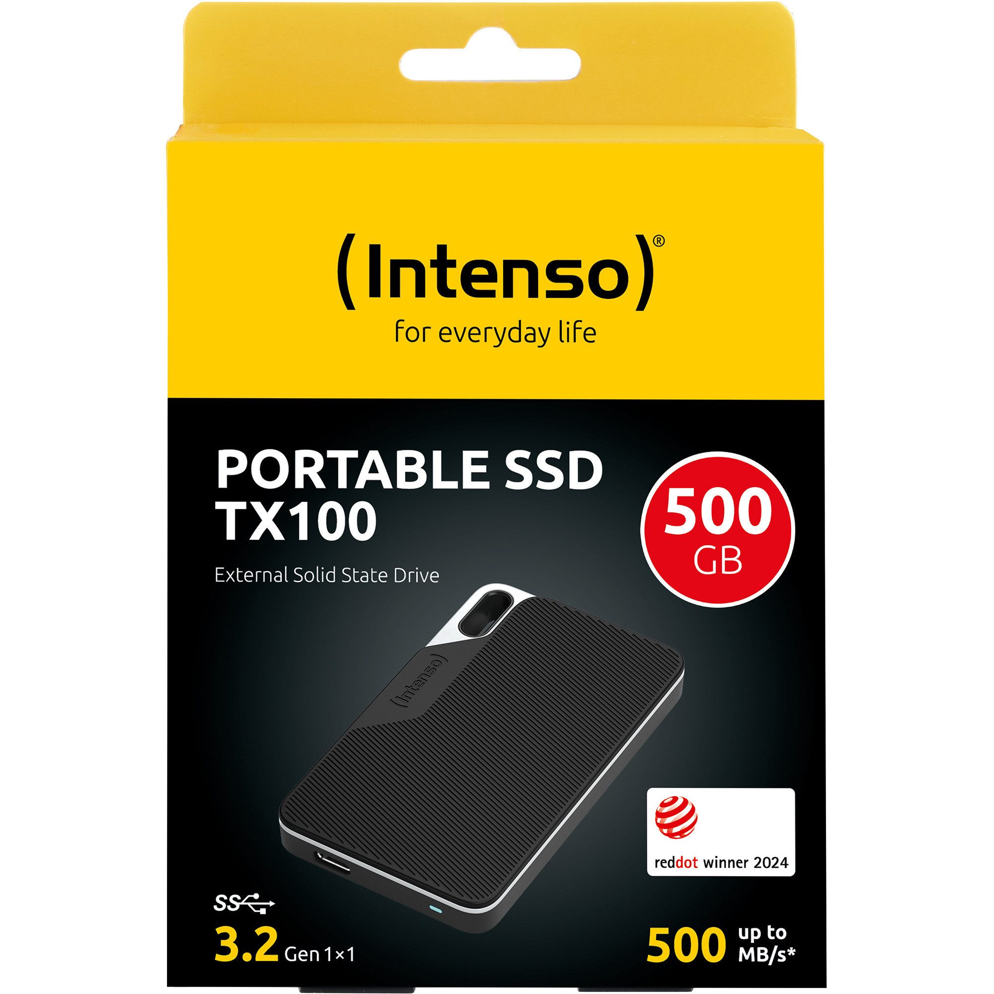 Intenso Intenso Externe SSD TX100 500 GB, (USB-A 3.2 Gen 1 externe SSD (500 GB) 1,8", extern"