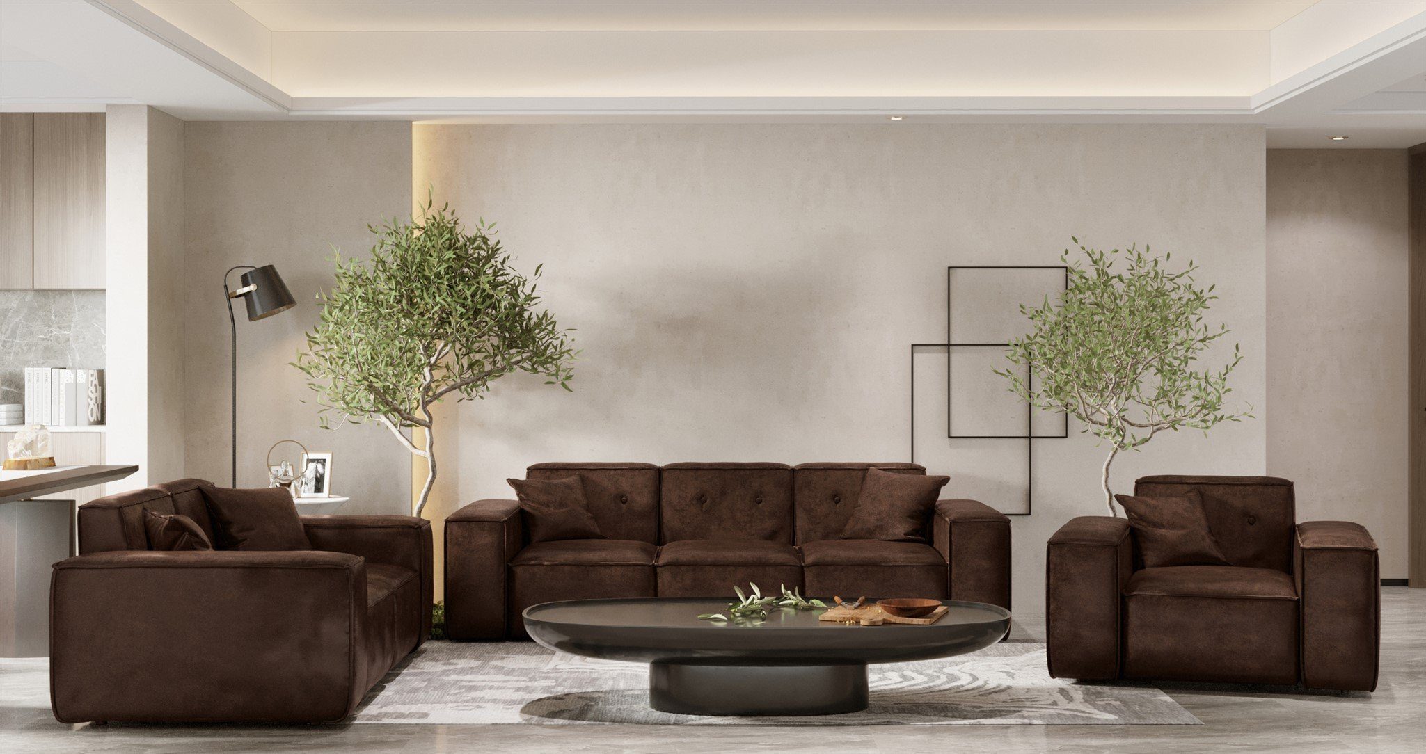 Fun Möbel Polstergarnitur Sofaset Designersofa CESINA günstig online kaufen