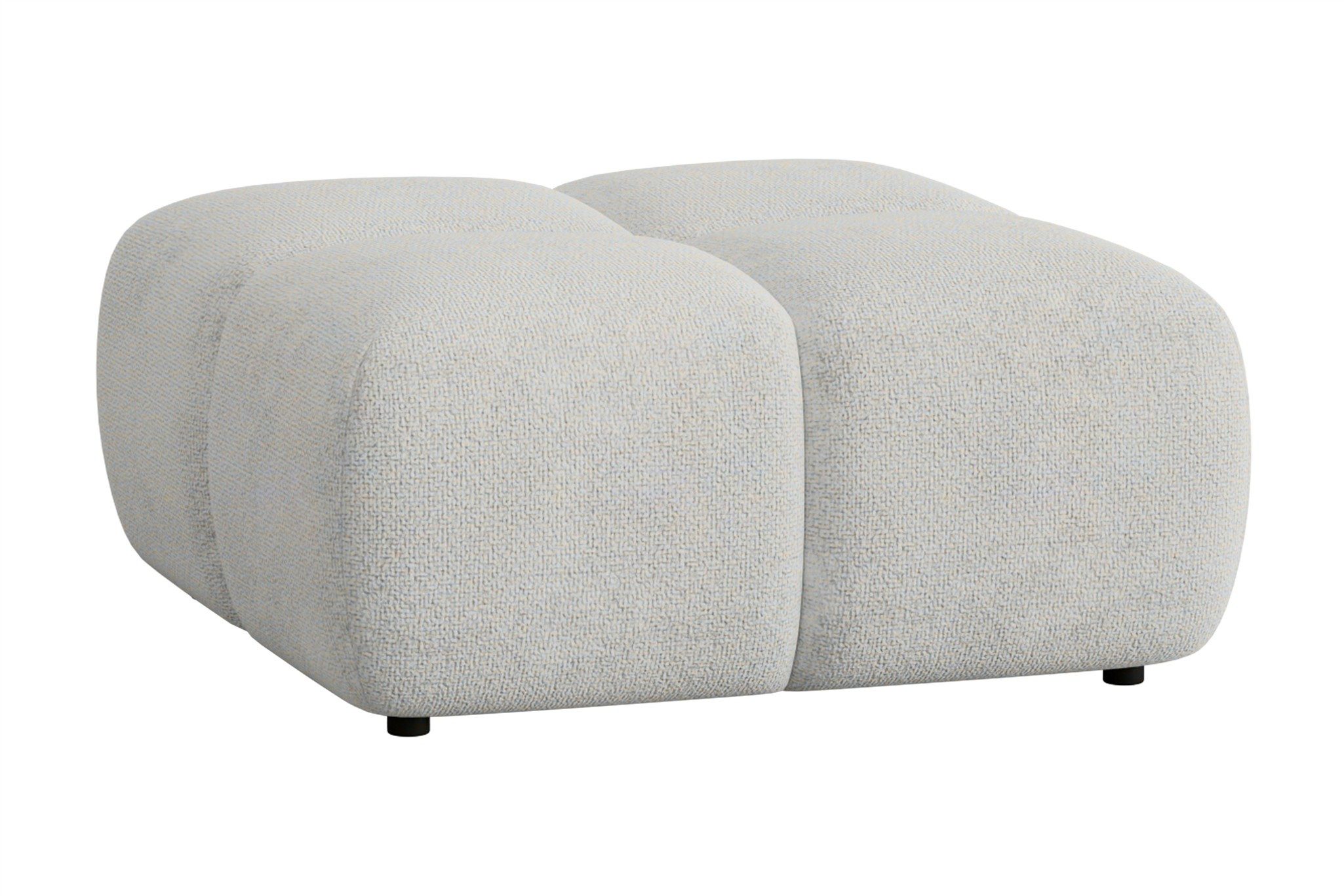 Fun Möbel Polsterhocker Sitzhocker Hocker VEGA in Strukturstoff Egon (Füße: Kunststoff, 1 St., Auch im Set erhältlich), 90 x 90 x 45 cm