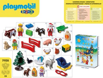 Playmobil® Spielzeug-Adventskalender Spielbausteine, Weihnacht Bauernhof (71135), 1.2.3.