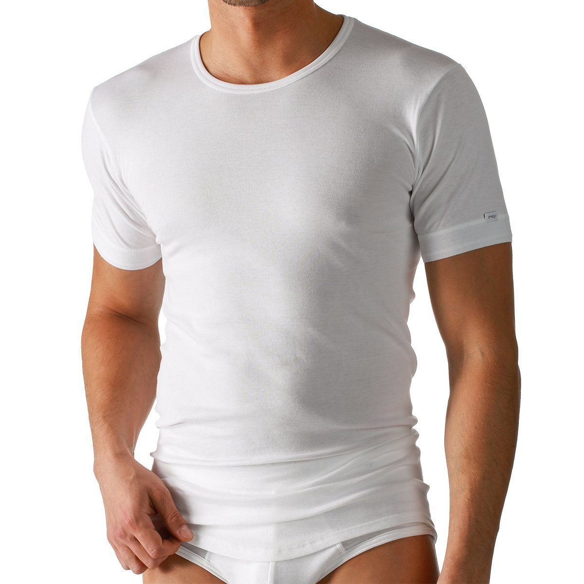 Mey Unterhemd Mey Herren Unterhemd »Noblesse« Rundhals Shirt 2806 reine Baumwolle, Feinripp | T-Shirts