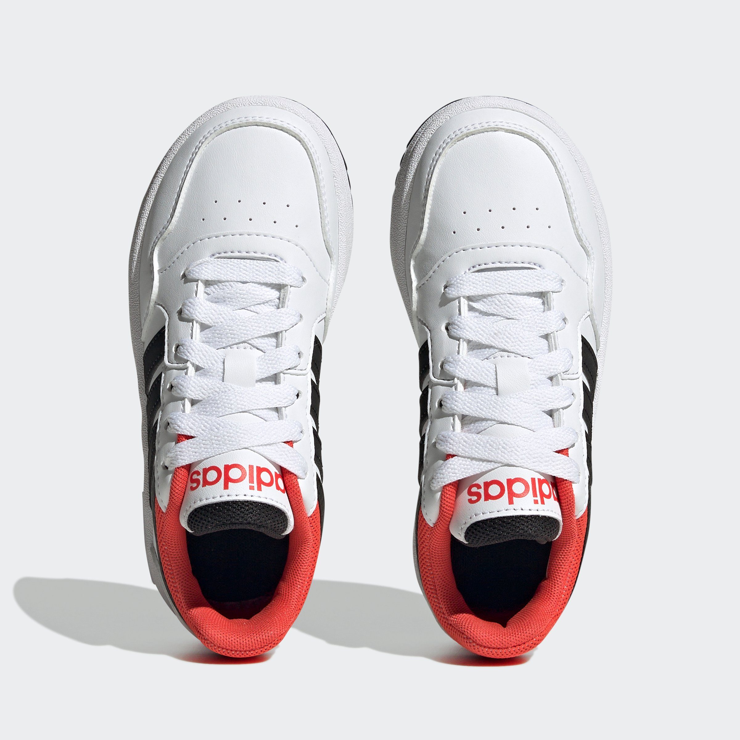 adidas / Red Core White Cloud / Bright Black Sneaker HOOPS Sportswear