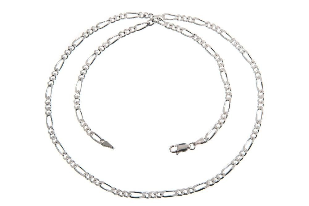 Silberkette Figarokette 3,4mm - 925 Silber, Länge wählbar von 38-100cm