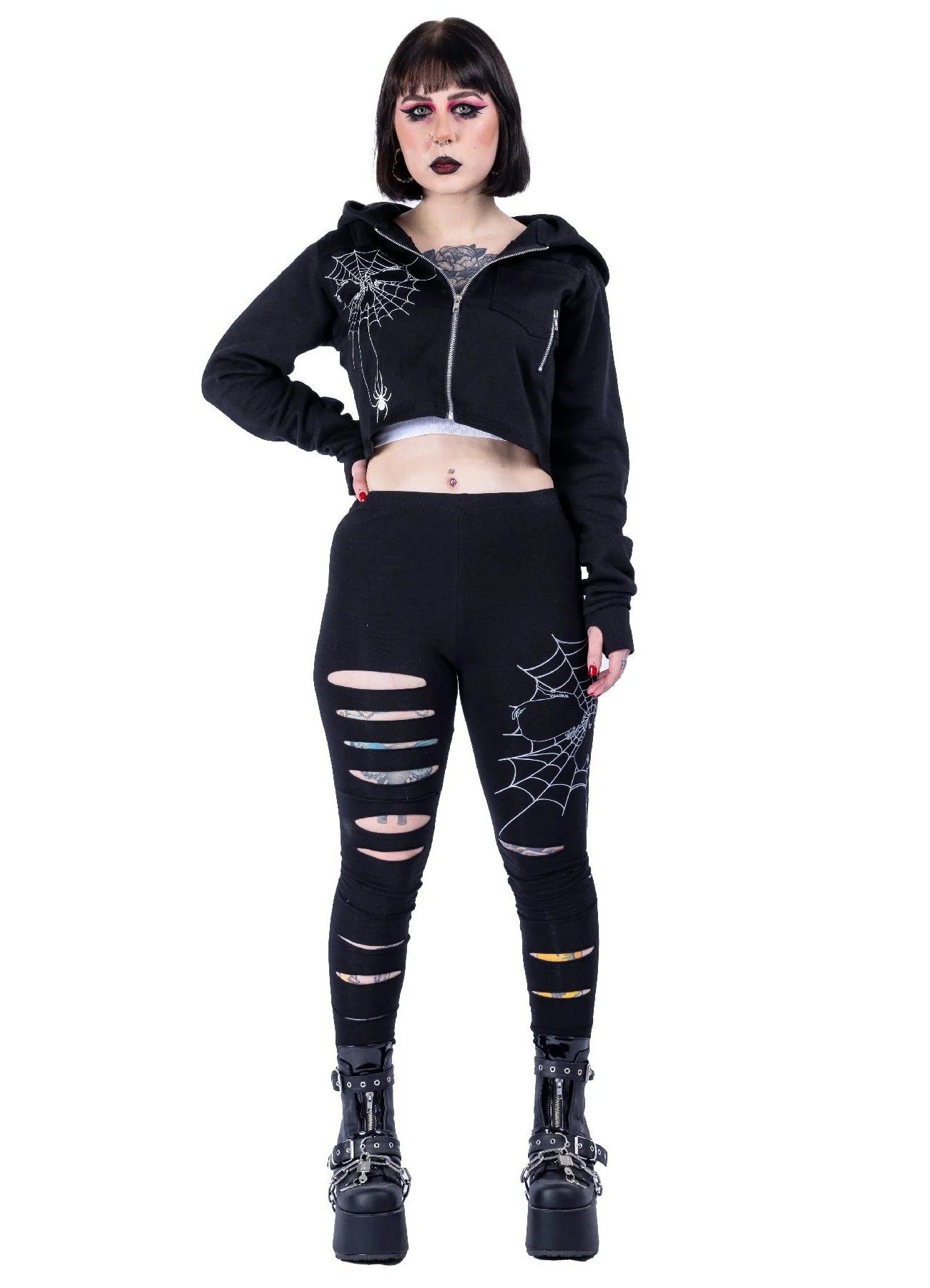 Heartless Leggings Widow Maker Gothic Spinnennetz günstig online kaufen