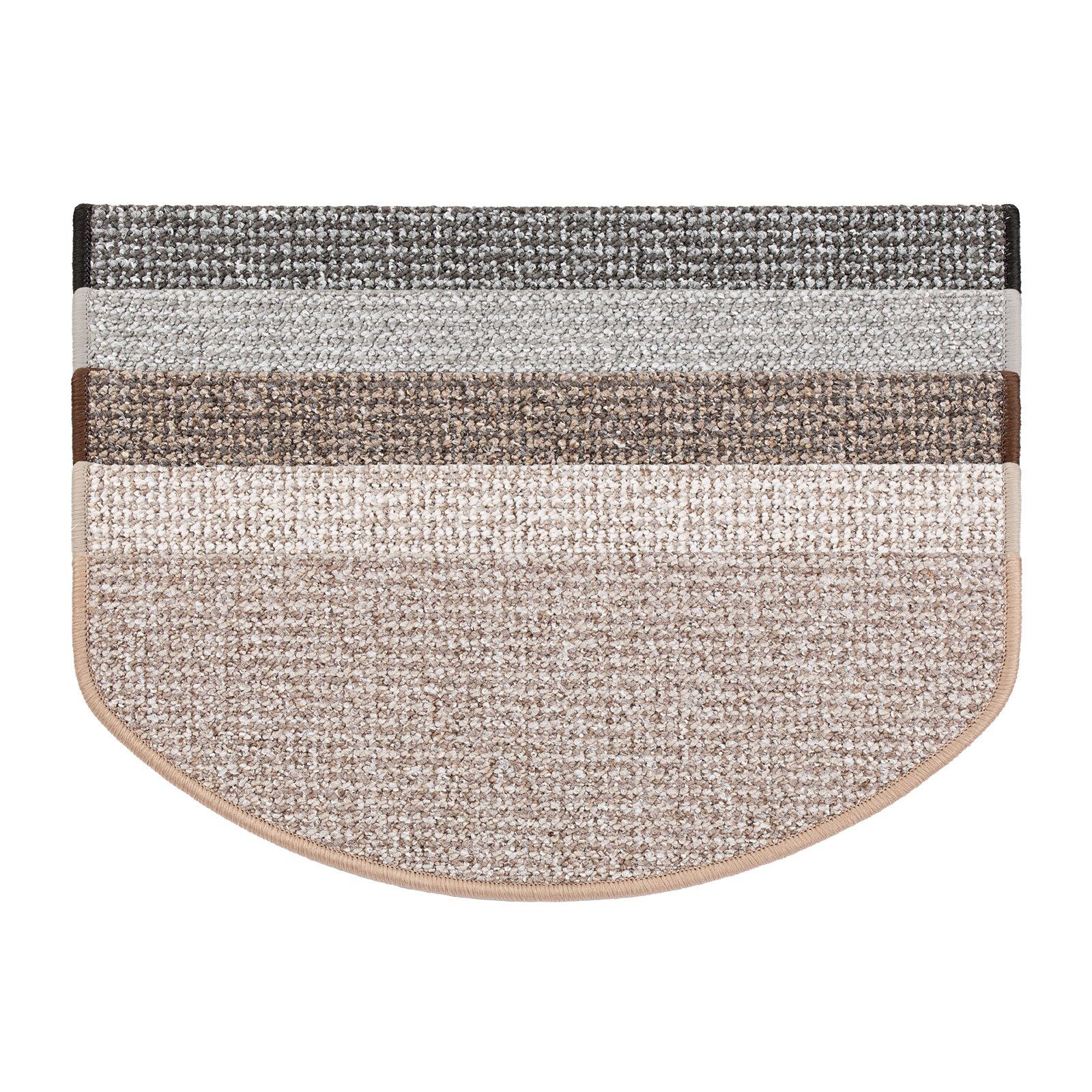 Karat Stufenmatte Santorini, Treppenschoner, modernes Design, 2 Varianten, Treppenschutz, Halbrund, Höhe: 7.5 mm
