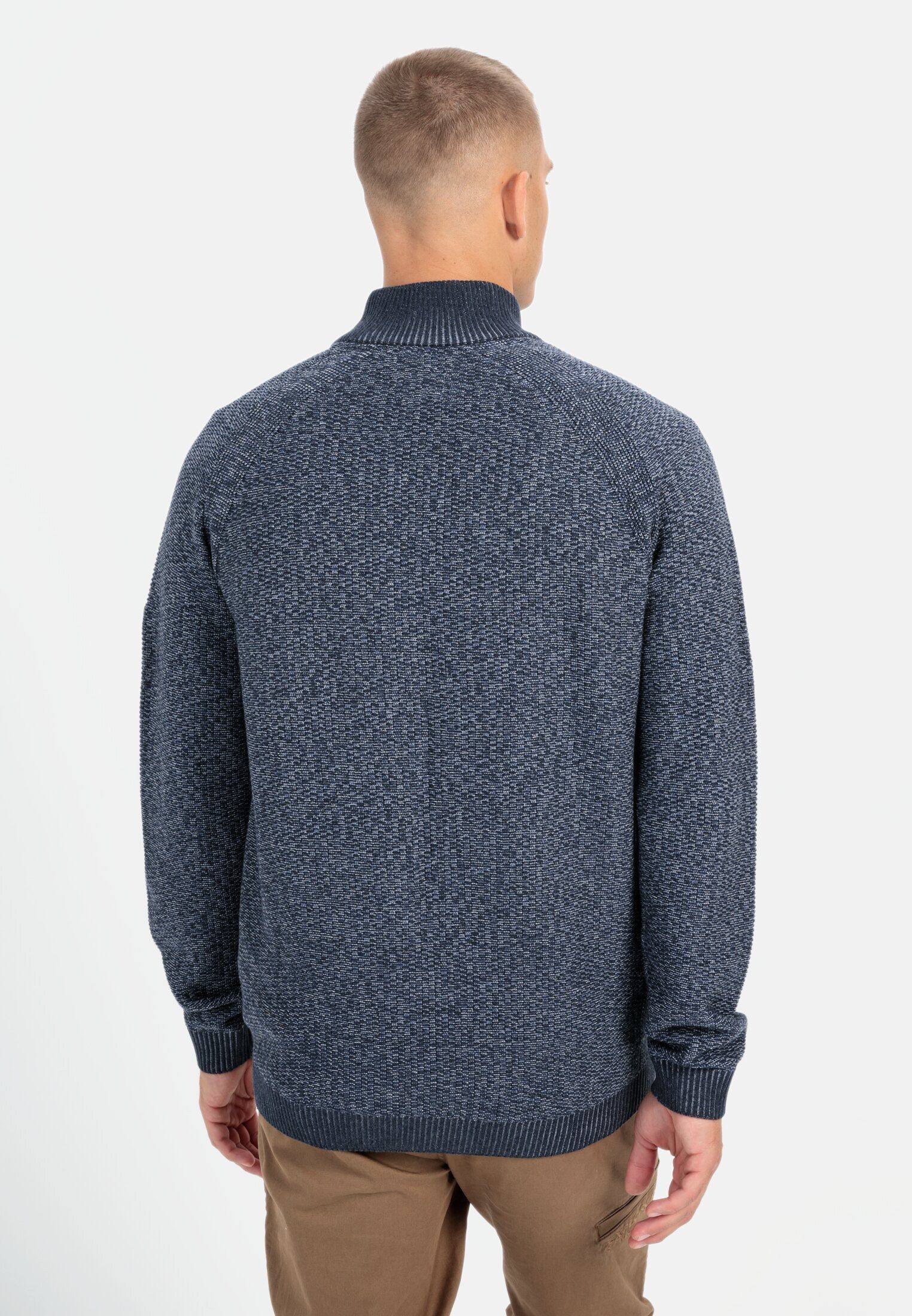 camel active Strickjacke mit Reißverschluss Stehkragen günstig online kaufen