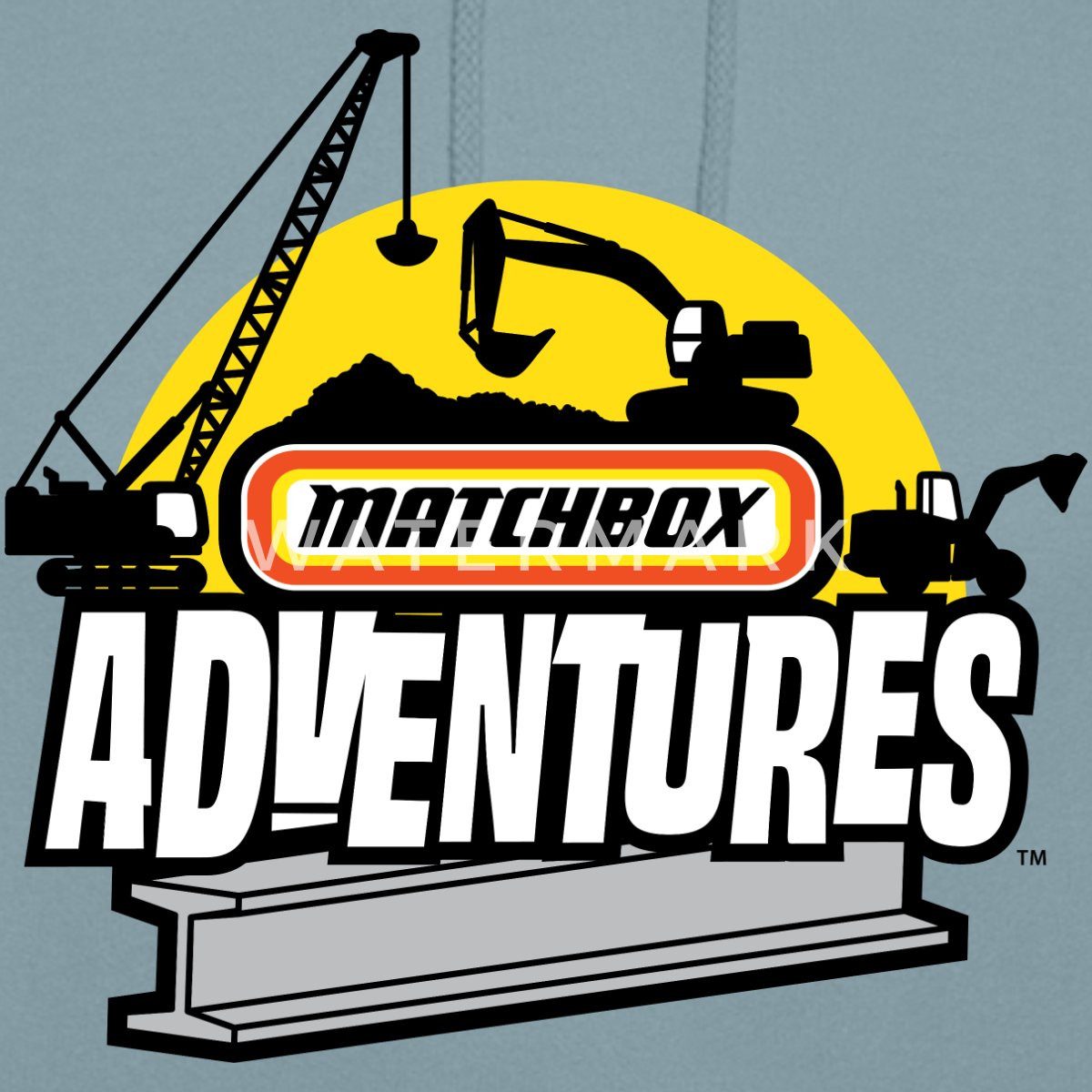 Spreadshirt Hoodie Matchbox™ Adventures Design Mit Kran Und Bagger Unisex Hoodie (1-tlg)