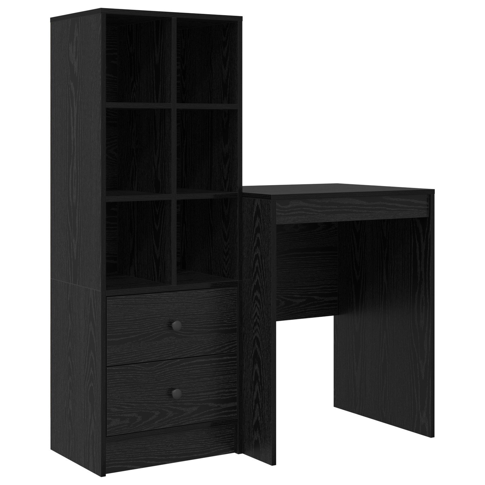 vidaXL Sideboard Schreibtisch mit Stauraum Schwarz-Eiche günstig online kaufen