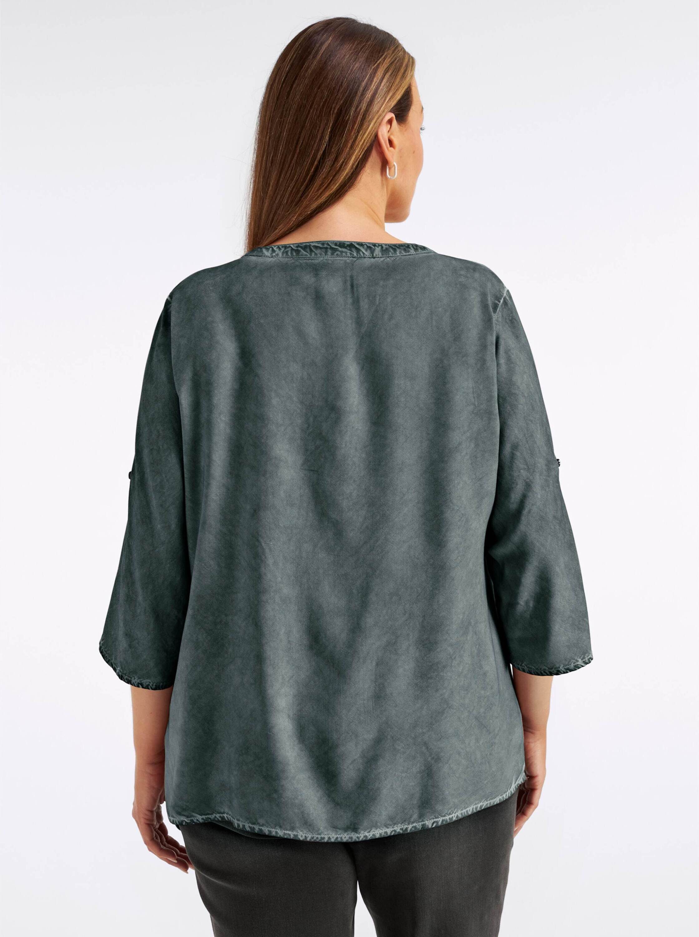 Sieh an! Klassische Bluse Tunika 3/4-Arm günstig online kaufen