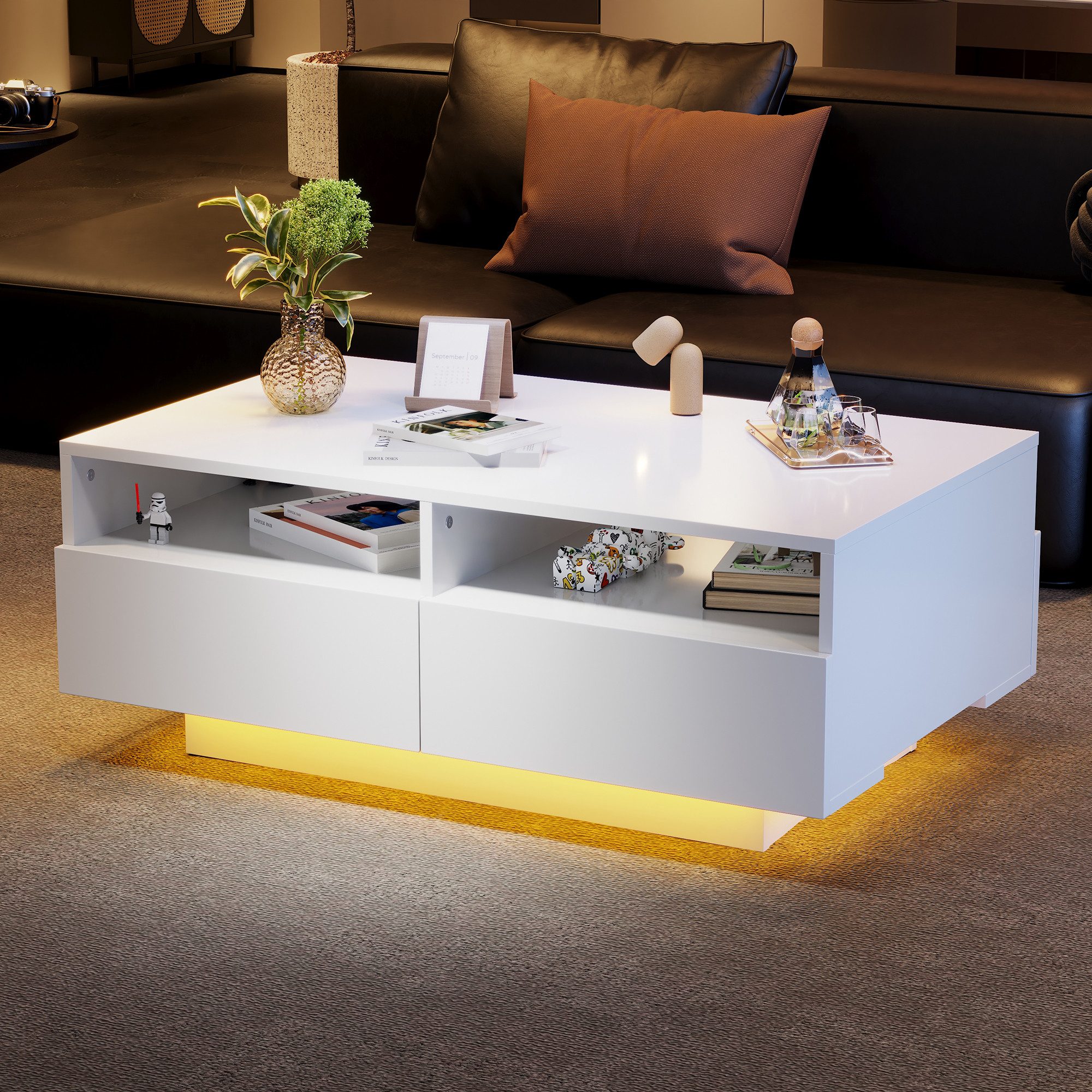 OKWISH Couchtisch Sofatisch (1-St), mit 4 günstig online kaufen