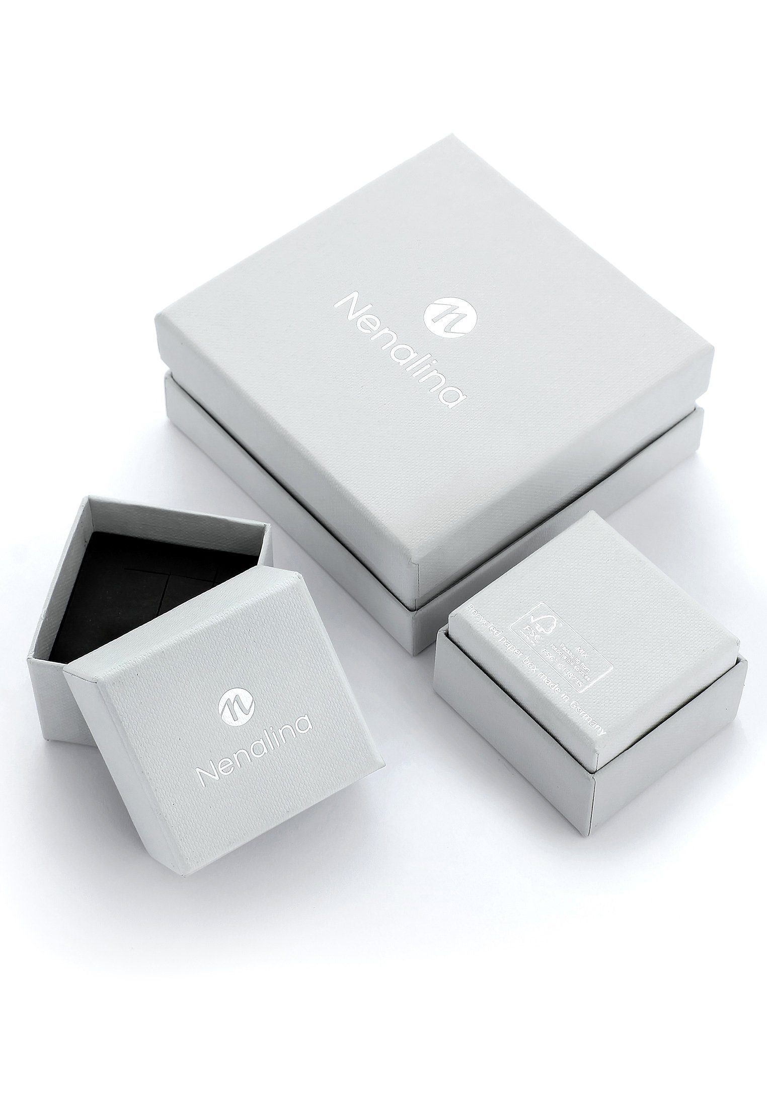 Nenalina Collierkettchen Flügel-Anhänger Kautschuk 925 Silber