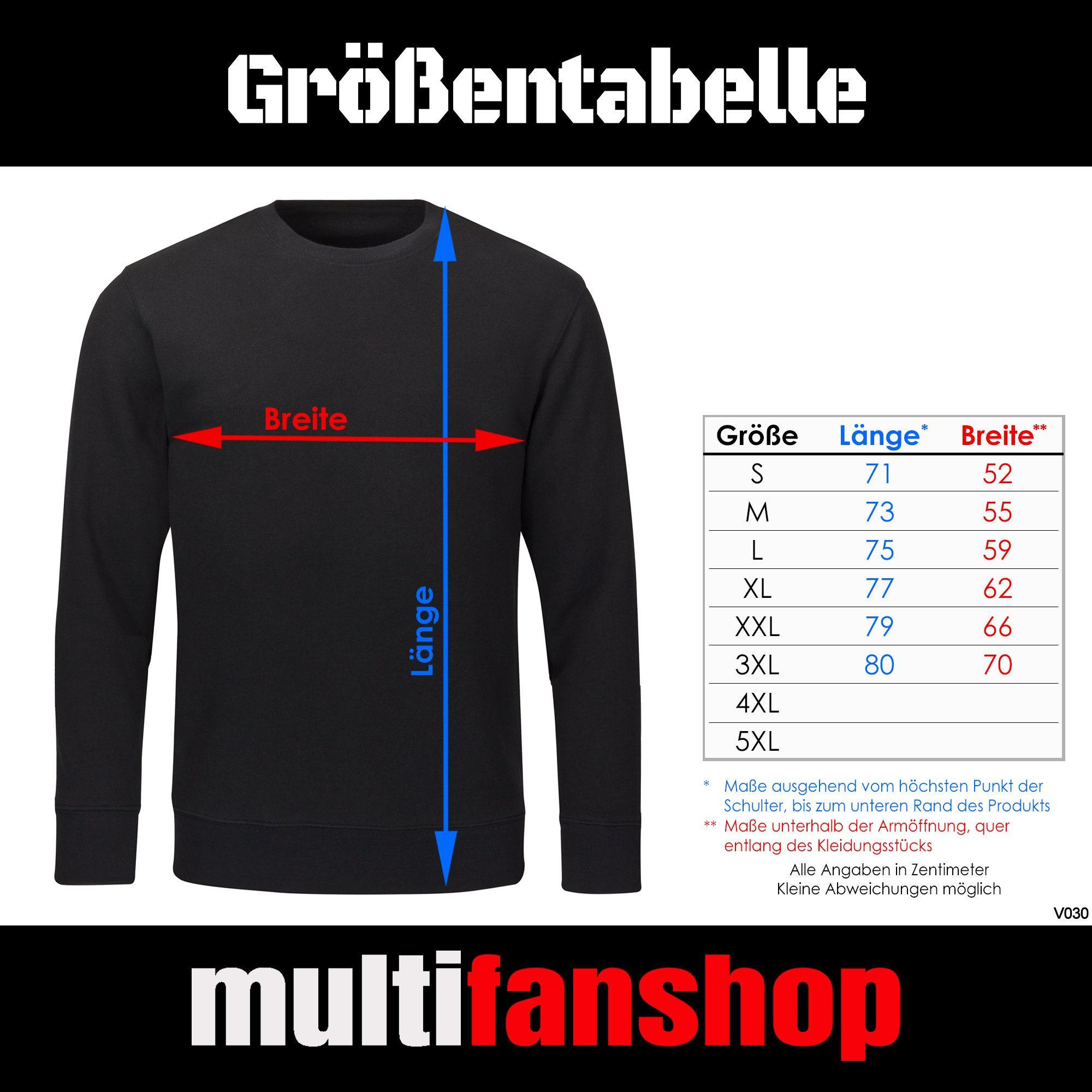multifanshop Sweatshirt Dänemark - Herzschlag - Pullover