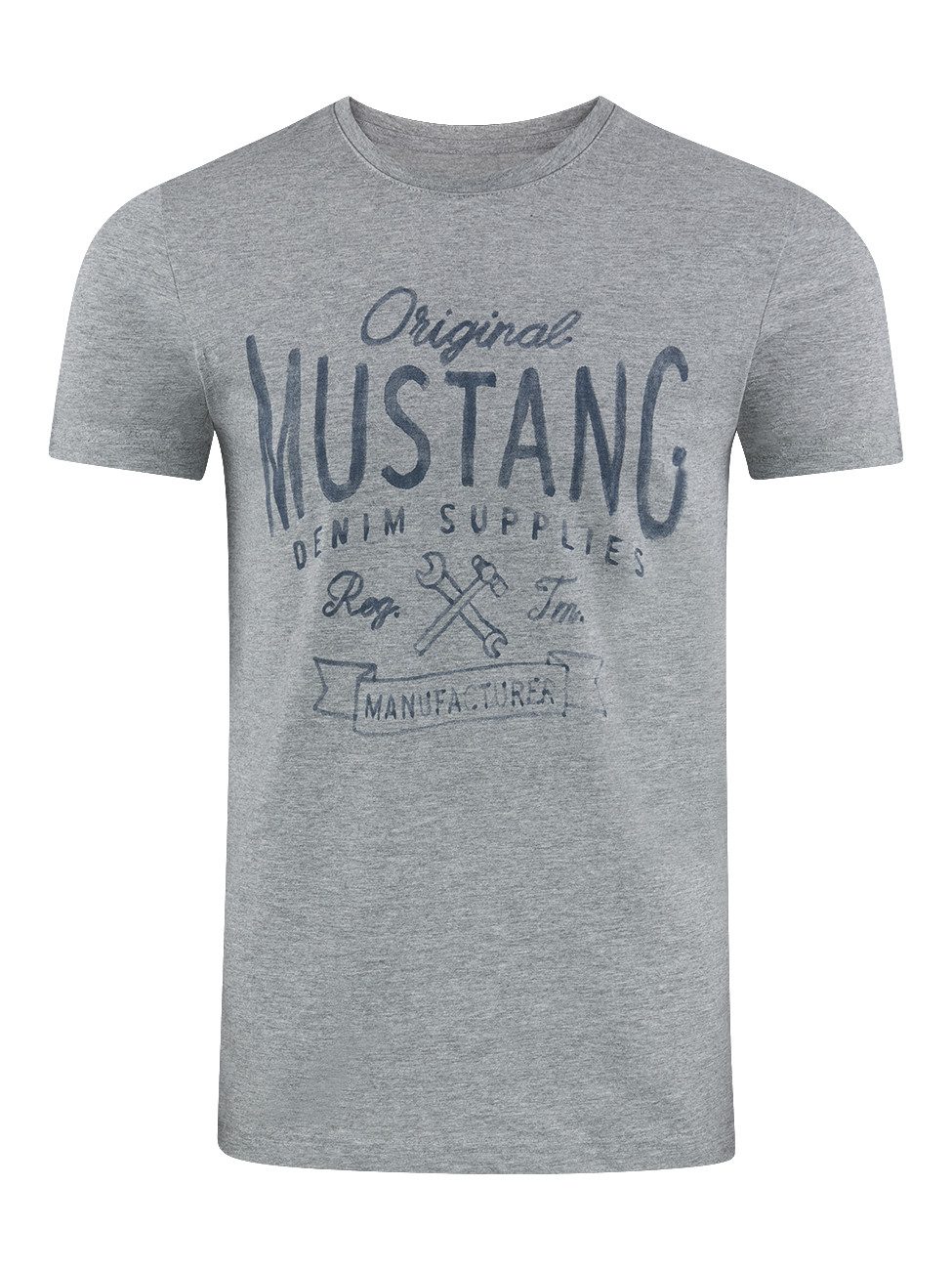 MUSTANG T-Shirt Herren Printshirt Regular Fit günstig online kaufen