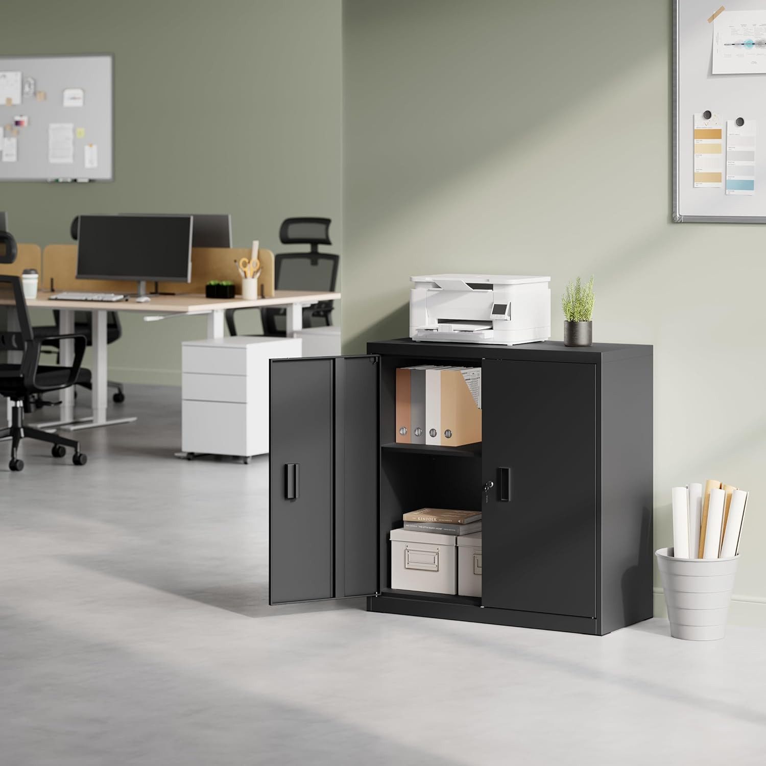 Woltu Aktenschrank (1-St) abschließbar, Ordnerschrank mit Schloss, Büroschr günstig online kaufen