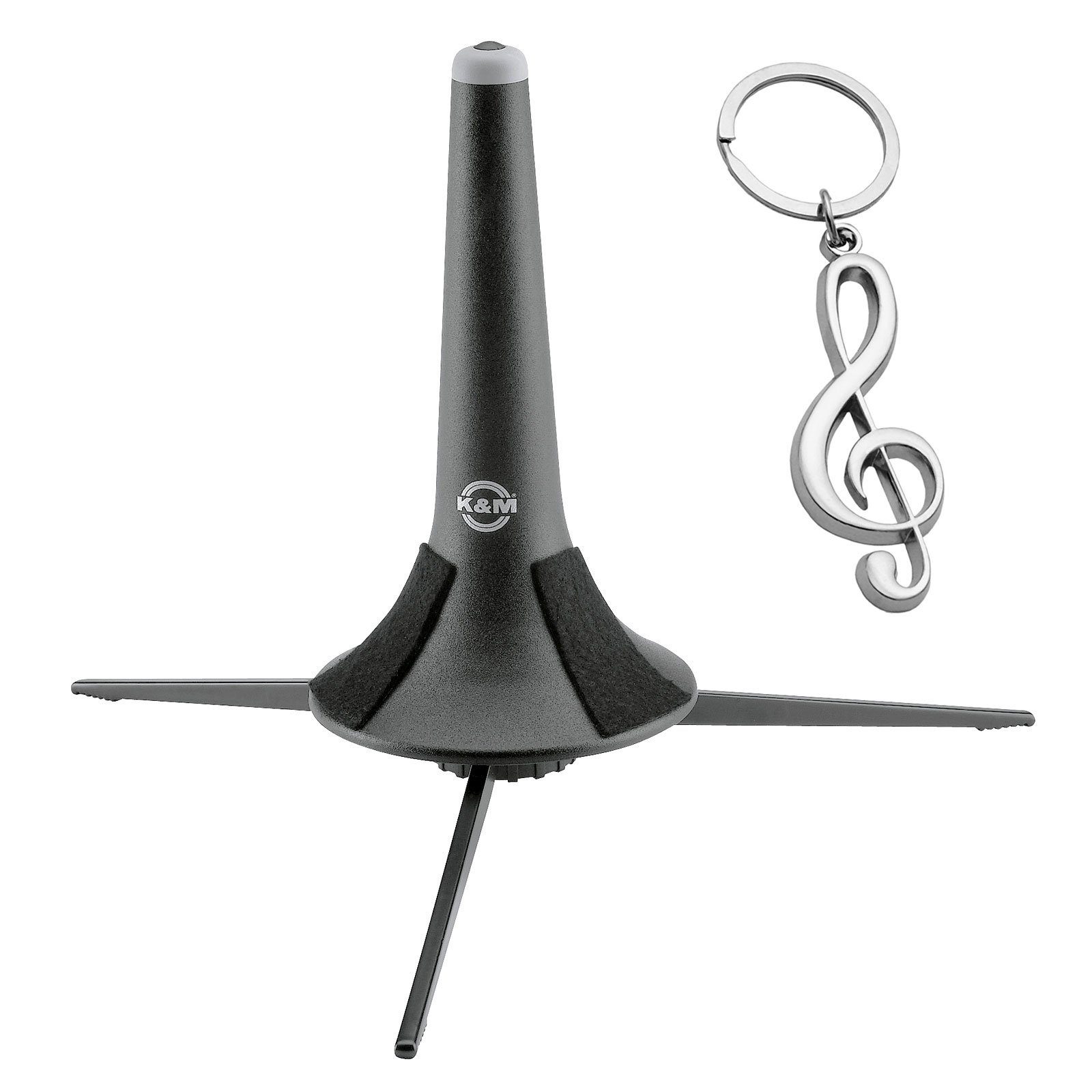 Musikinstrumentenständer K&M 15210 Trompetenständer 3-Fuß mit Anhänger