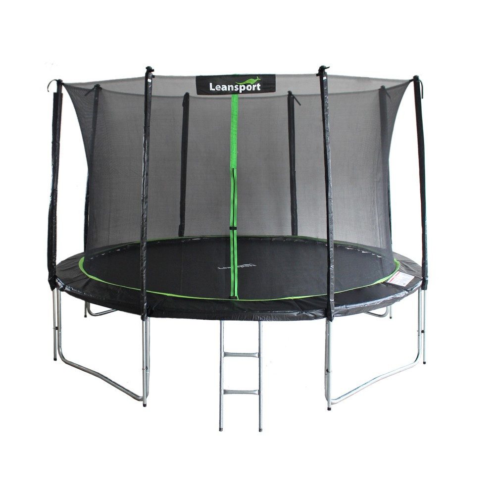 LEAN TOYS Gartentrampolin Sprungtrampolin Sicherheitsnetz Einstiegsleiter, Ø 426.0 cm, (Spar-Set, 1 tlg., Ø 305 cm stabil), Sicherheitsnetz, Leiter, Ø 305 cm, bis 150 kg, CE