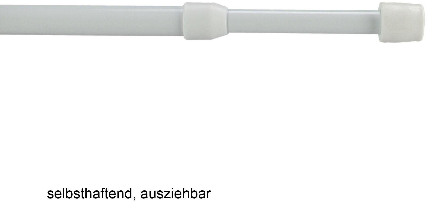 Scheibenstange Pin-Soft, Liedeco, Ø 12 mm, 1-läufig, ausziehbar, ohne Bohren, geklemmt weiß