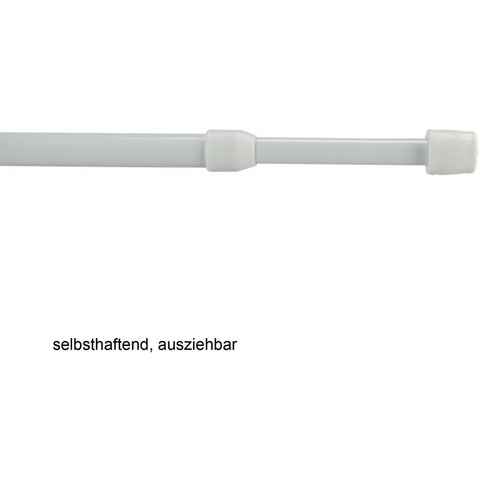 Scheibenstange Pin-Soft, Liedeco, Ø 12 mm, 1-läufig, ausziehbar, ohne Bohren, geklemmt, Kunststoff, Metall