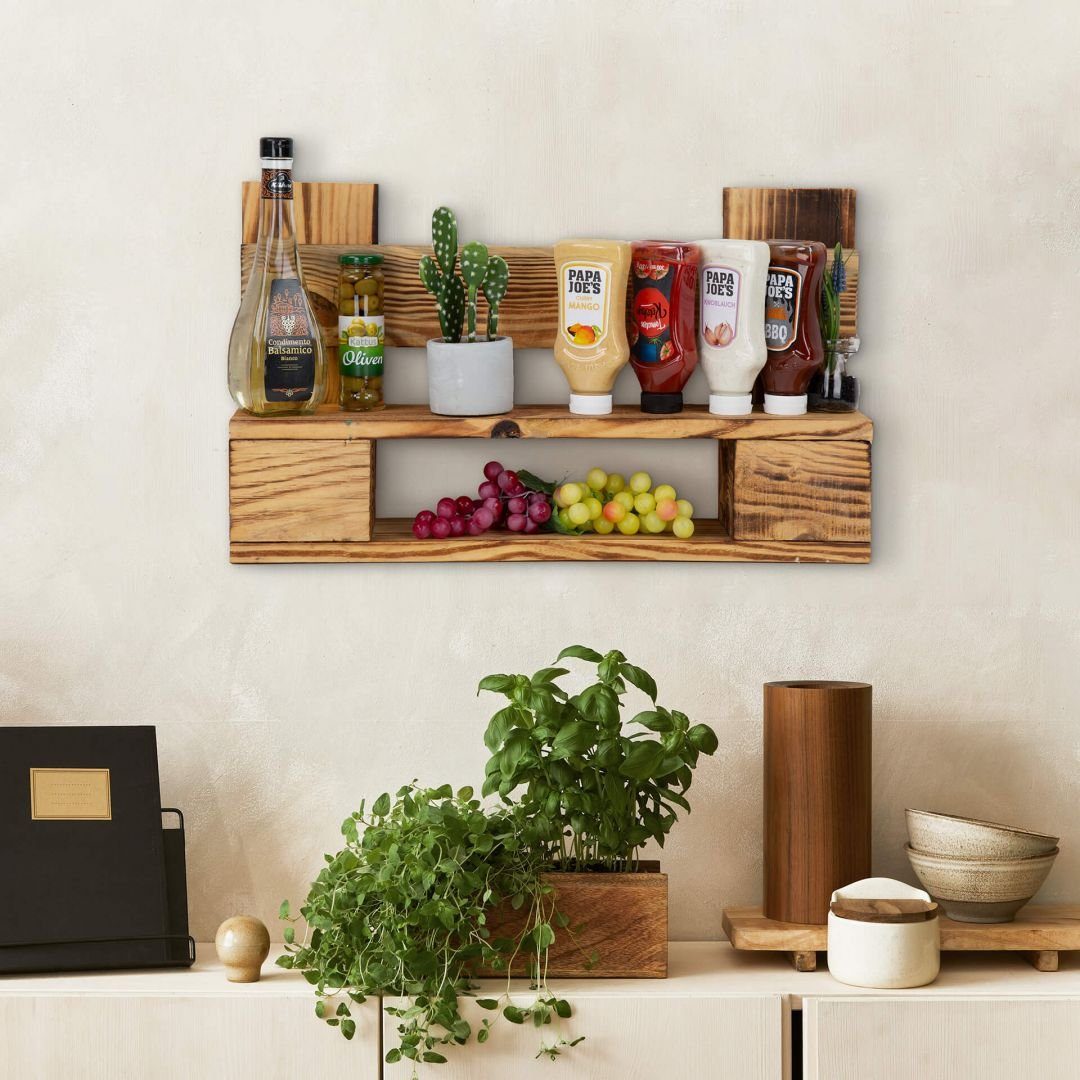 K&L Wall Art Wandregal Palettenmöbel Küche Gewürzregal Vintage Palette Küch günstig online kaufen