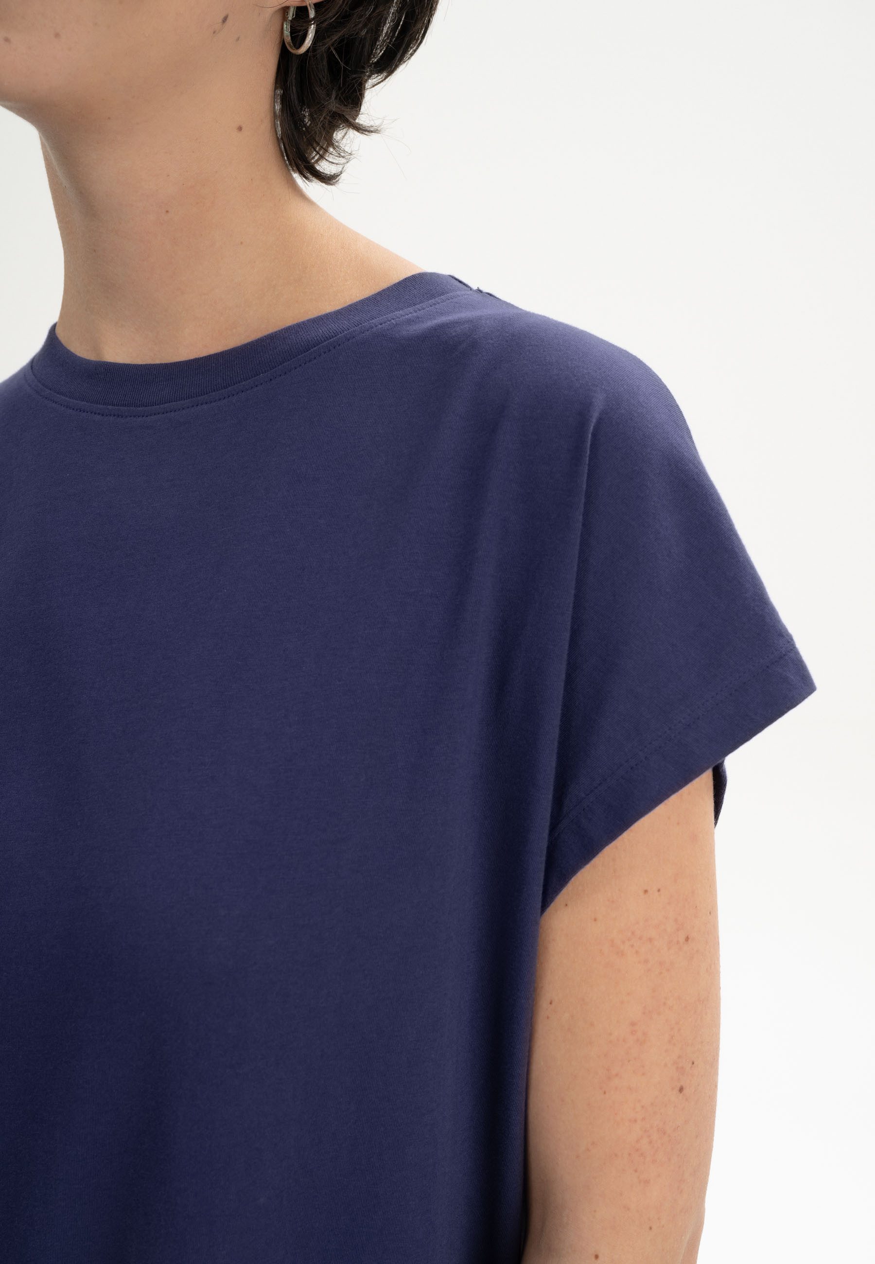 MELA Shirtkleid T-Shirt Kleid Style SUNEA Fein gerippter Kragen