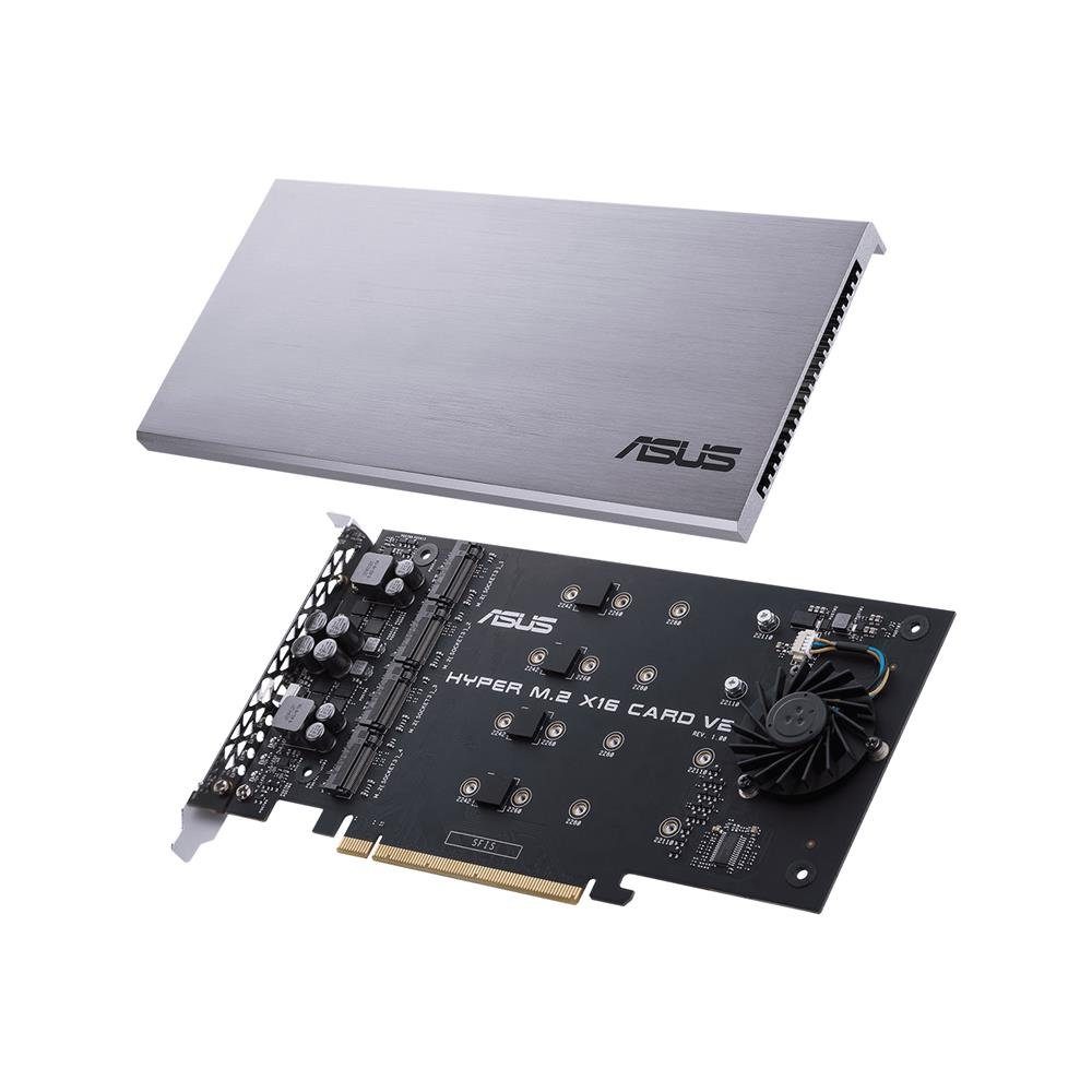 Asus Hyper M.2 X16 Card V2 Modulkarte PCIe 3.0 x16 zu M.2 NVMe, RAID-Controller