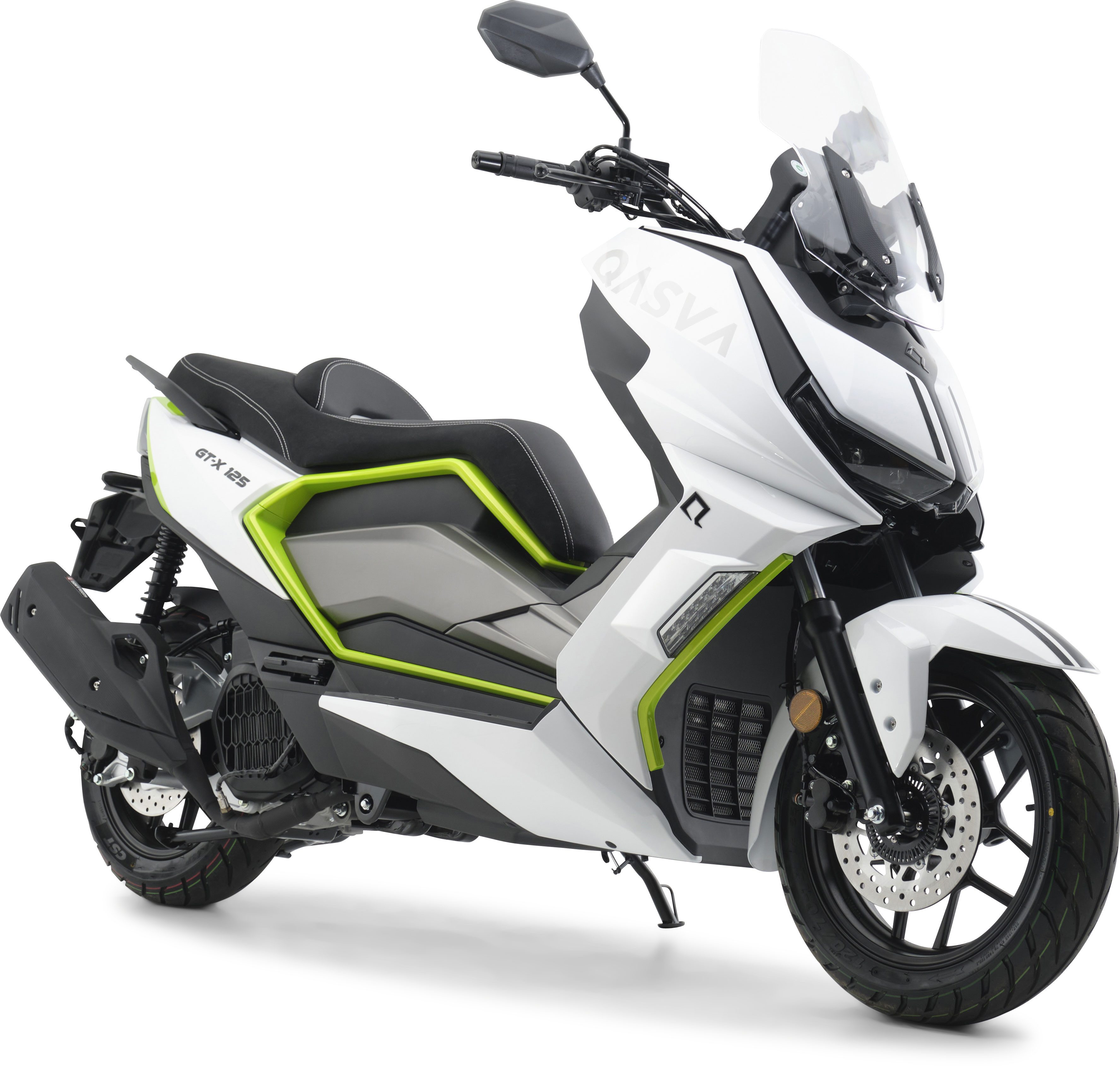 Burnout GT-X 125cc Arctic Neon Scooter, 125cc, 92 km/h, Euro 5+, LED Lighting, Navigation, 7-inch TFT Speedometer, Adjustable Windscreen