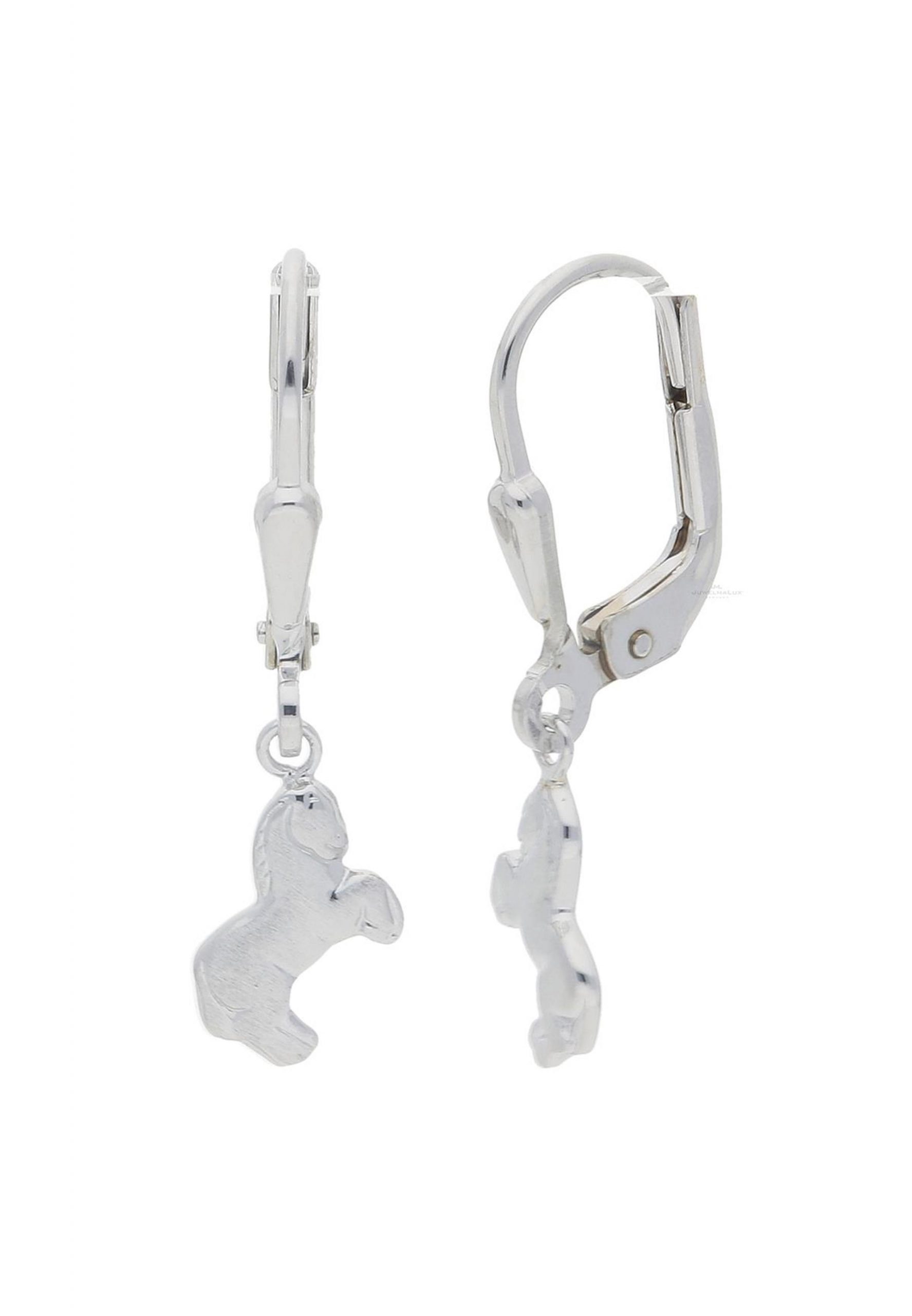 JuwelmaLux Paar Ohrhänger Mädchen (1-tlg), Kinderohrringe Ohrhänger Ohrhänger Silber 925/000, mm Pferde 24,7 Silber Schmuckschachtel inkl
