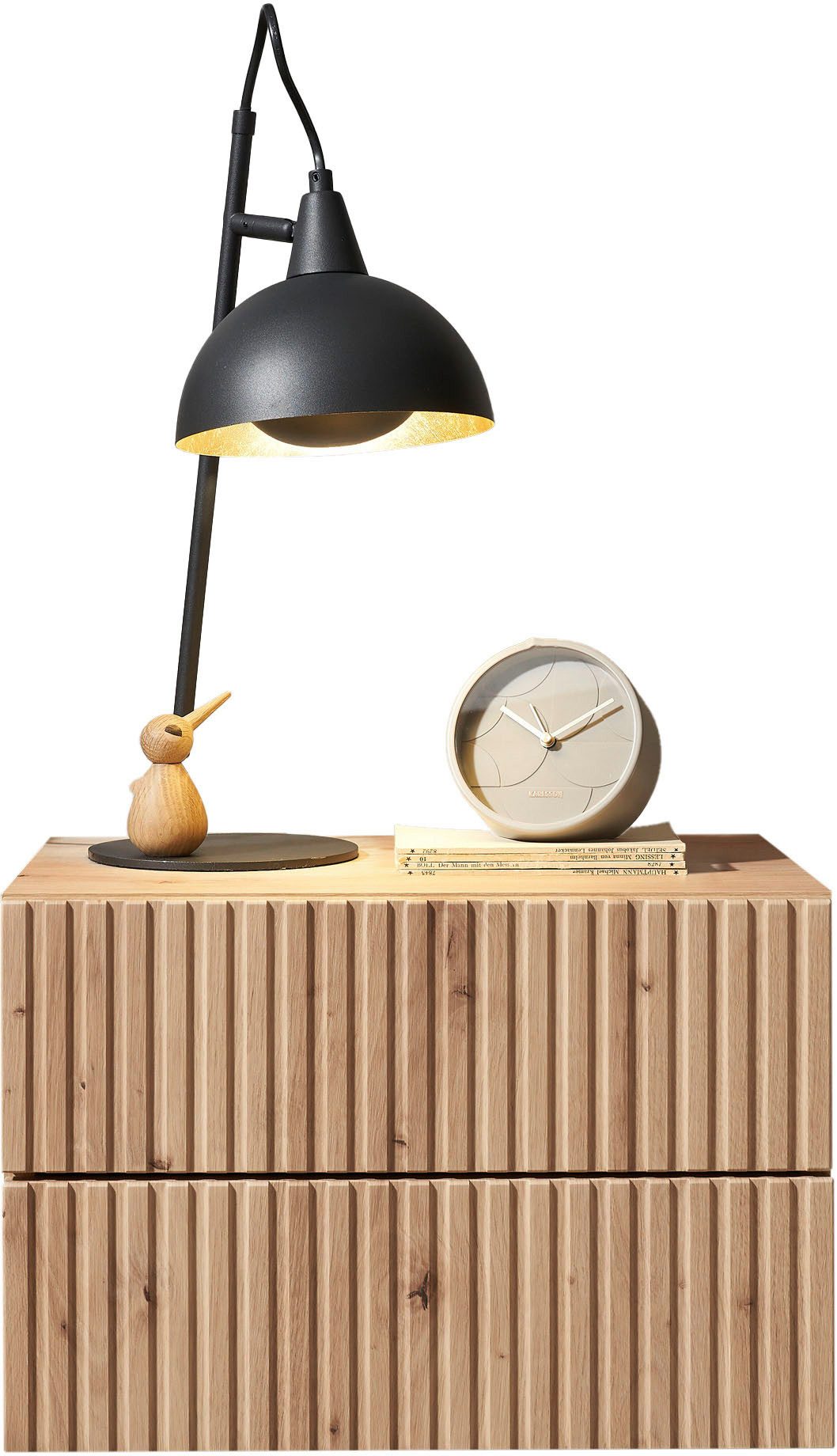 Schlafkontor Nachtkommode Taboni Nachttisch, Nachtkonsole mit Push-to-open, Wandmontage