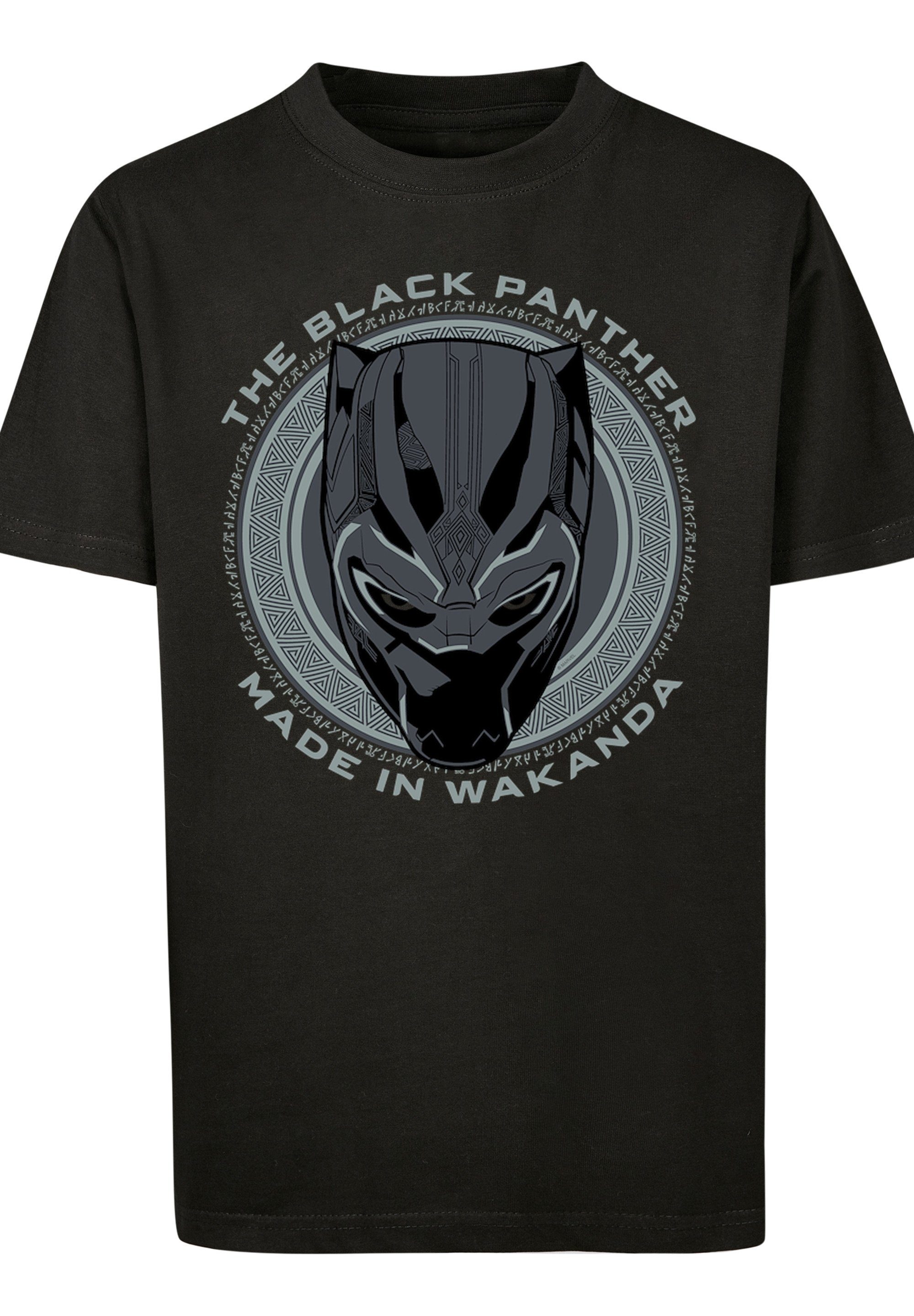 T-Shirt schwarz Marvel Wakanda F4NT4STIC Print Black Made Panther in