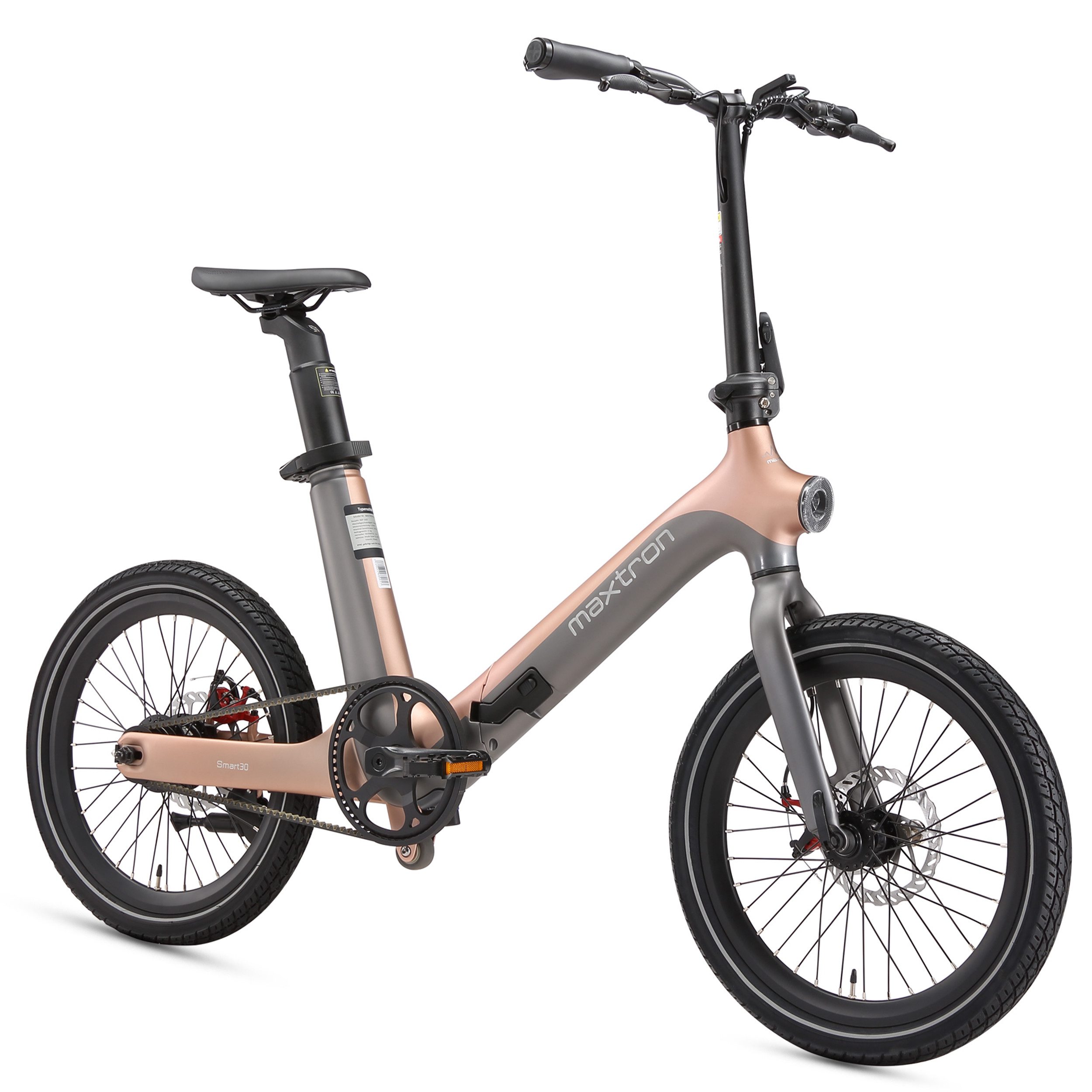 Maxtron E-Bike Cityrad Smart 30 Urban, Heckmotor, 345 Wh, E-Klapprad kompakt und flexibel für Stadt & Reise