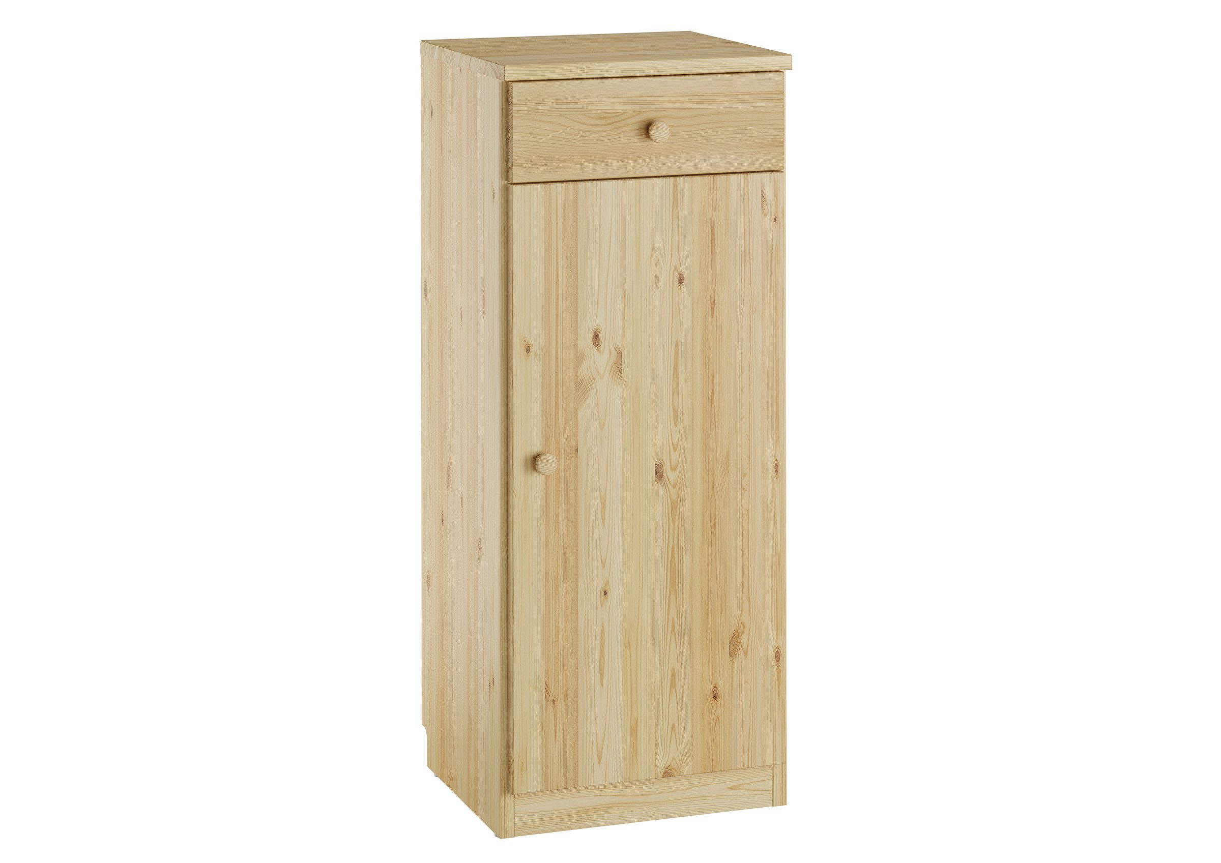 ERST-HOLZ Schuhkommode Garderobenschrank Flurkommode 100 x 37 x 40 Kiefer Massiv, V-90.51-04 - Kiefer natur