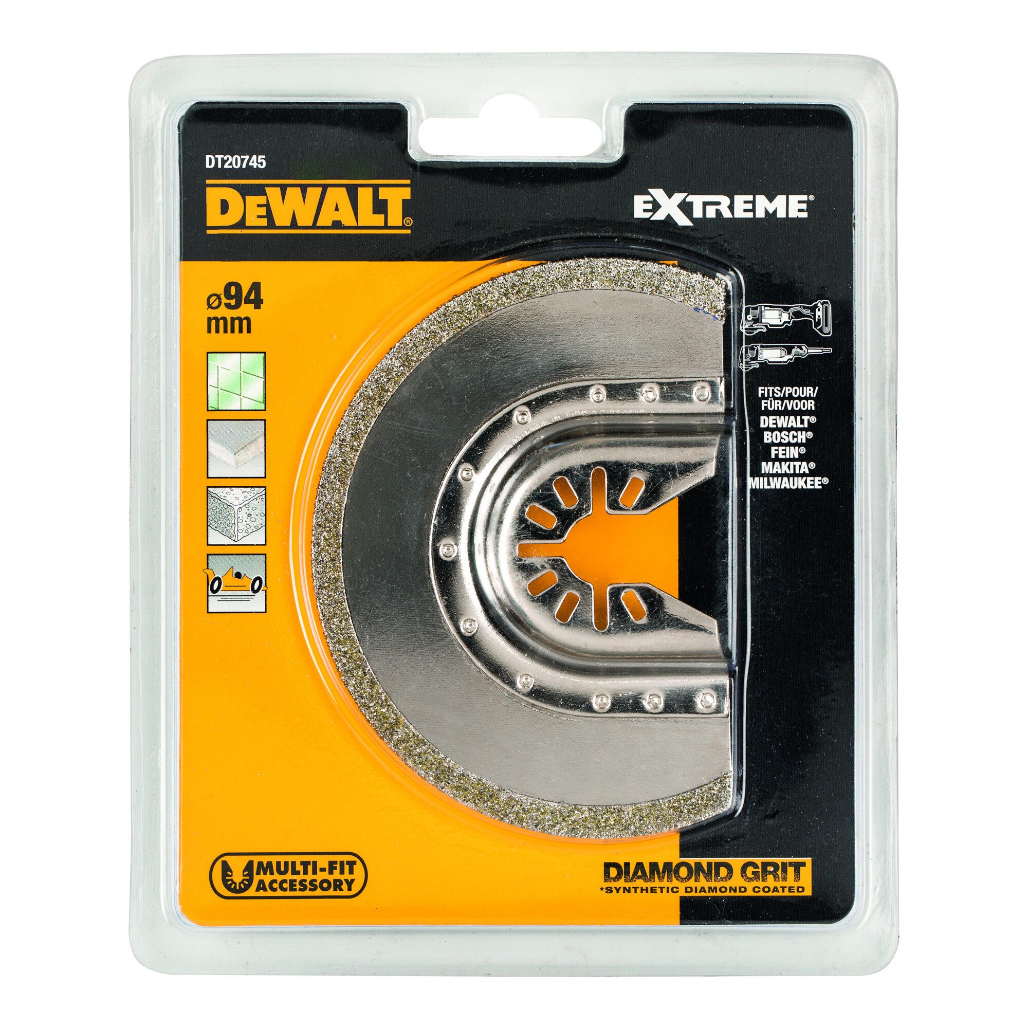 DeWalt Multitool DEWALT Multi-Tool Diamant Segmentsägeblatt DT20745-QZ