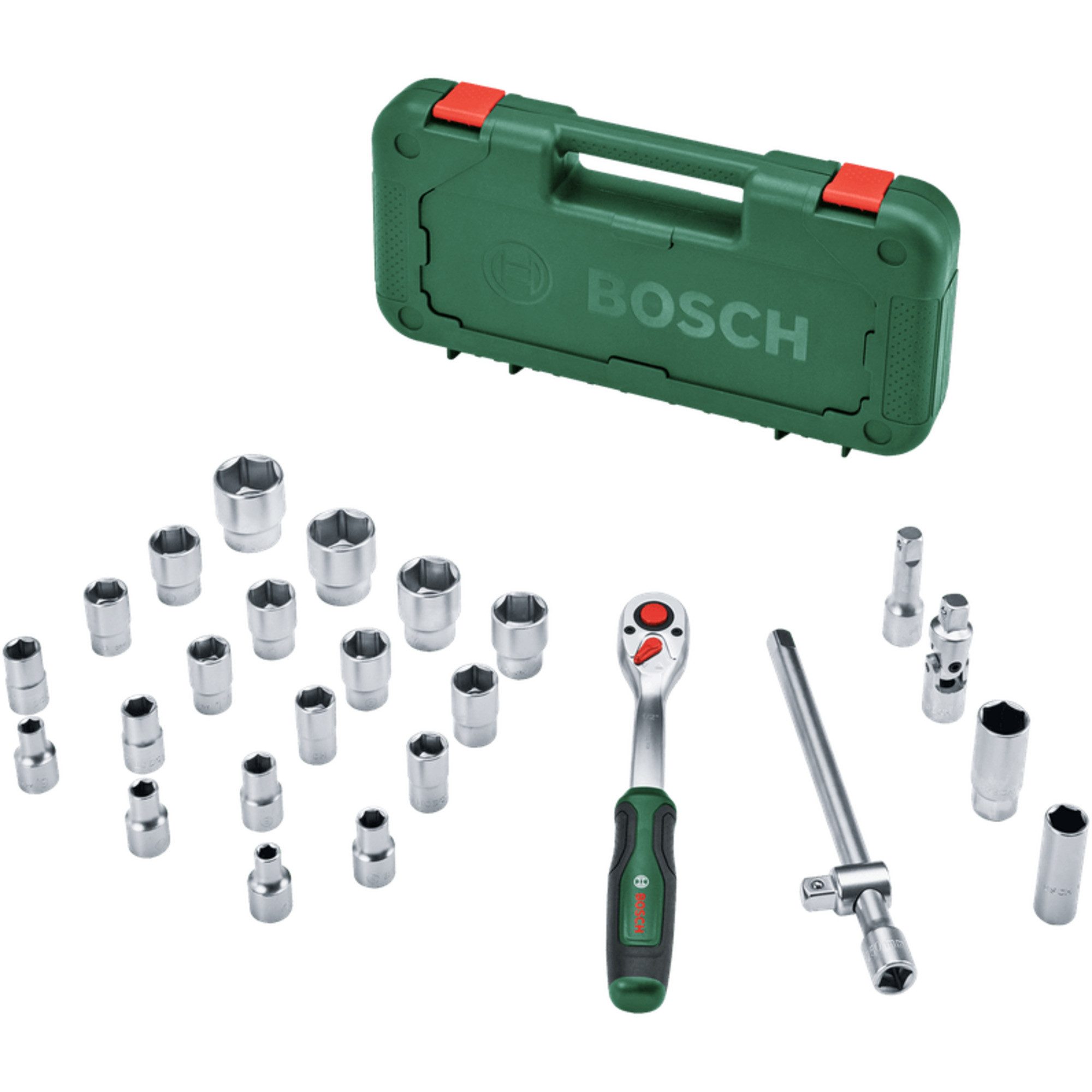 Bosch Professional Steckschlüssel Bosch Heimwerken & Garten 1/2" Ratschen-Set mit