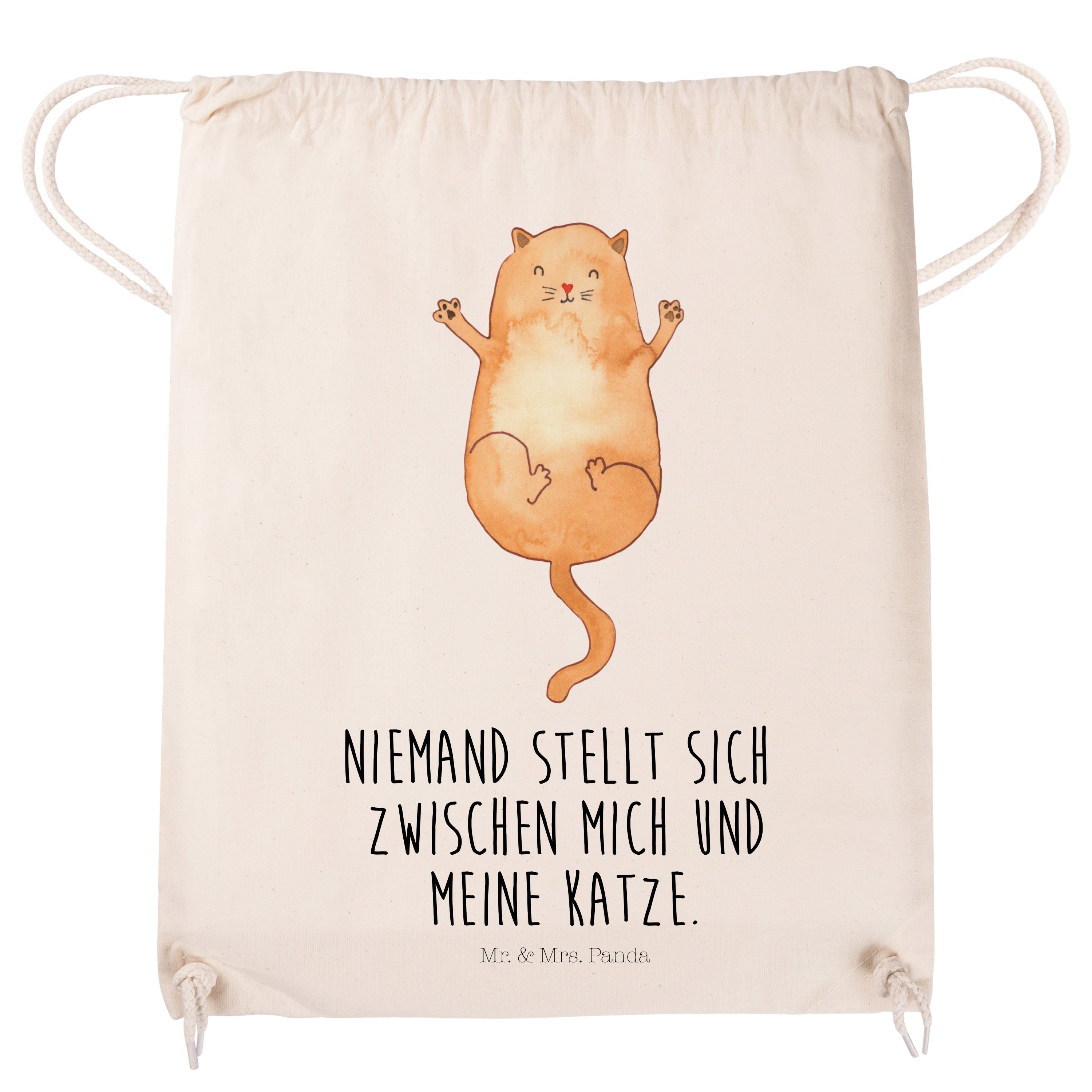 Umarmen - Panda Transparent Kinder, Sportbeutel Geschenk, - Katzen Sporttasche (1-tlg) & Mr. Mrs. Stoffbeu