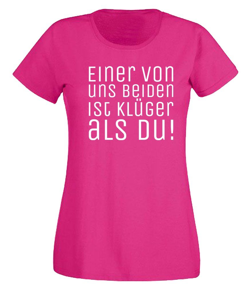 ᐅ Ggraphics TShirt Damen TShirt Einer von uns beiden ist klüger