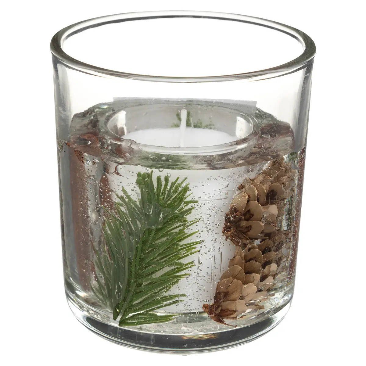 Atmosphera Créateur d'intérieur Formkerze Gelkerze mit Weihnachtsmuster, 90 g (Raumduft, Dekokerze)