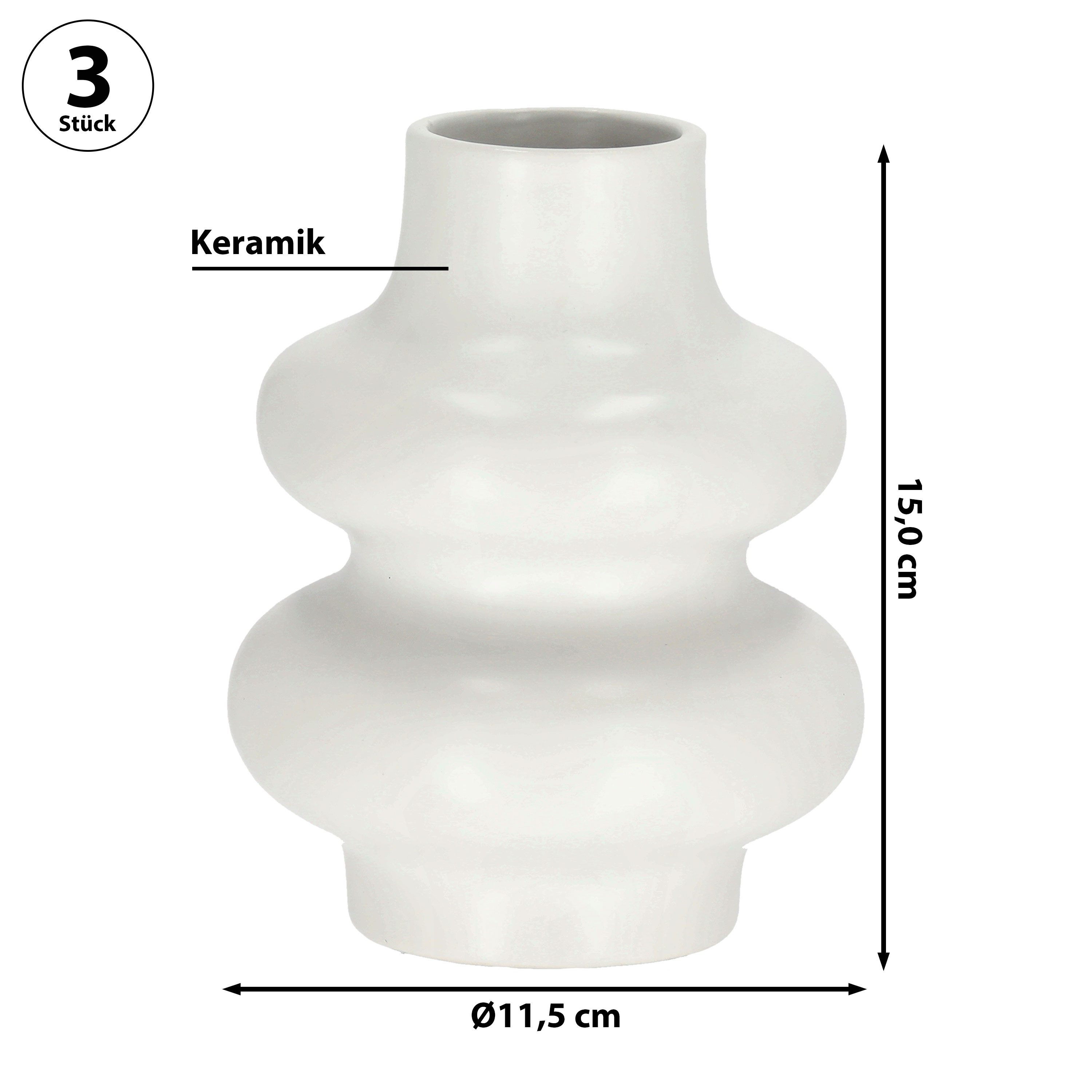 CEPEWA Dekovase Vase Spirale 3er Set günstig online kaufen