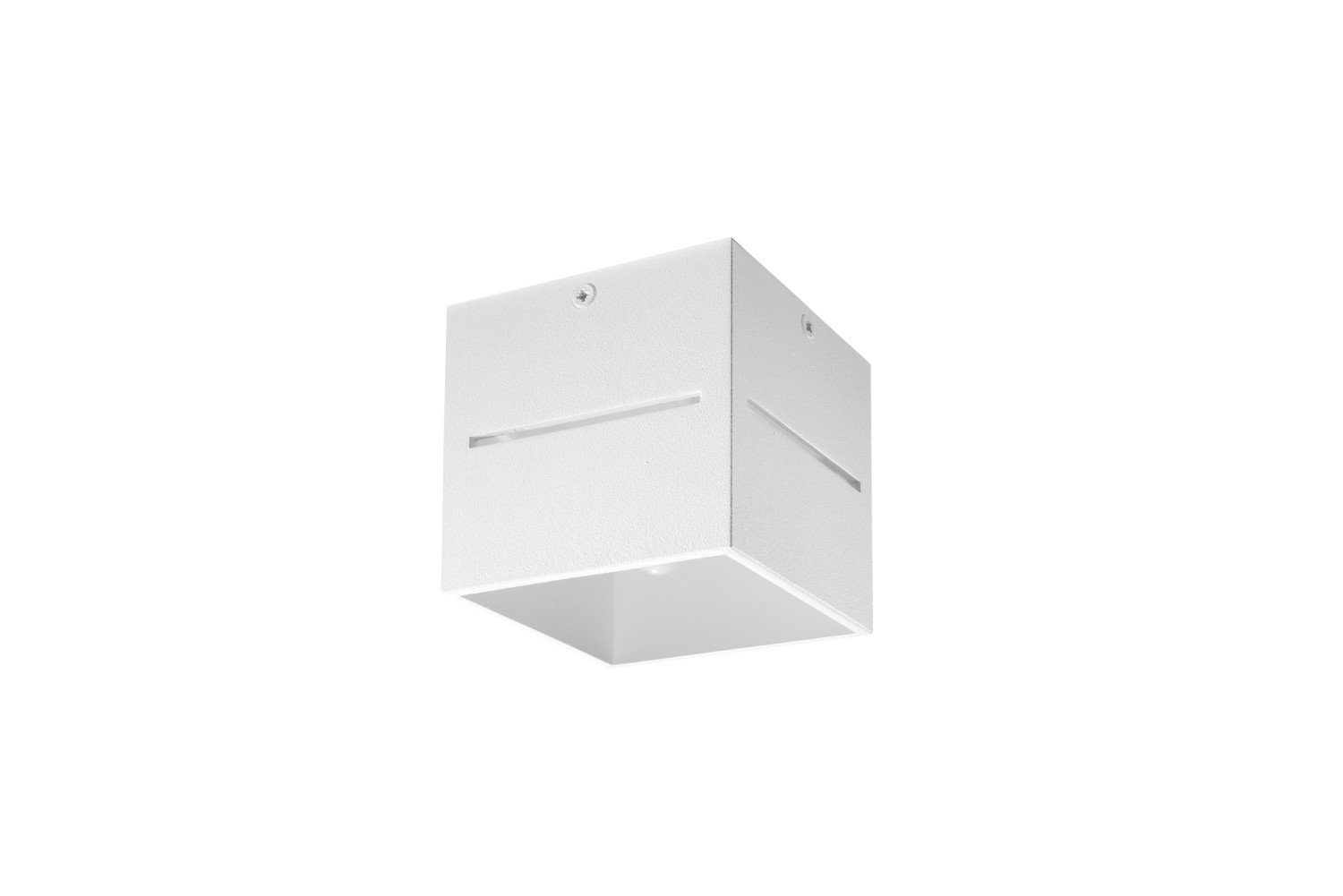 Licht-Erlebnisse Deckenleuchte LORUM, ohne Leuchtmittel, Aufbaustrahler Weiß Aluminium H:10cm Bauhaus Spot Wohnzimmer Flur