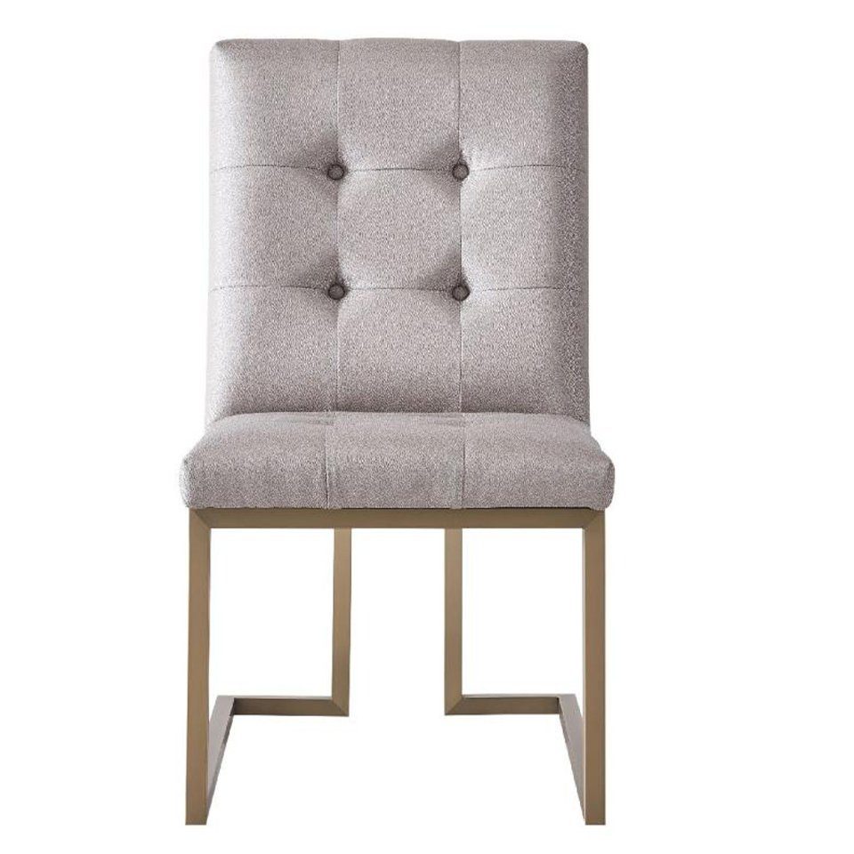 Sessel Designer Zimmer Metall Set Stuhl, JVmoebel Lounge Stuhl Textil Ess Stühle 6x
