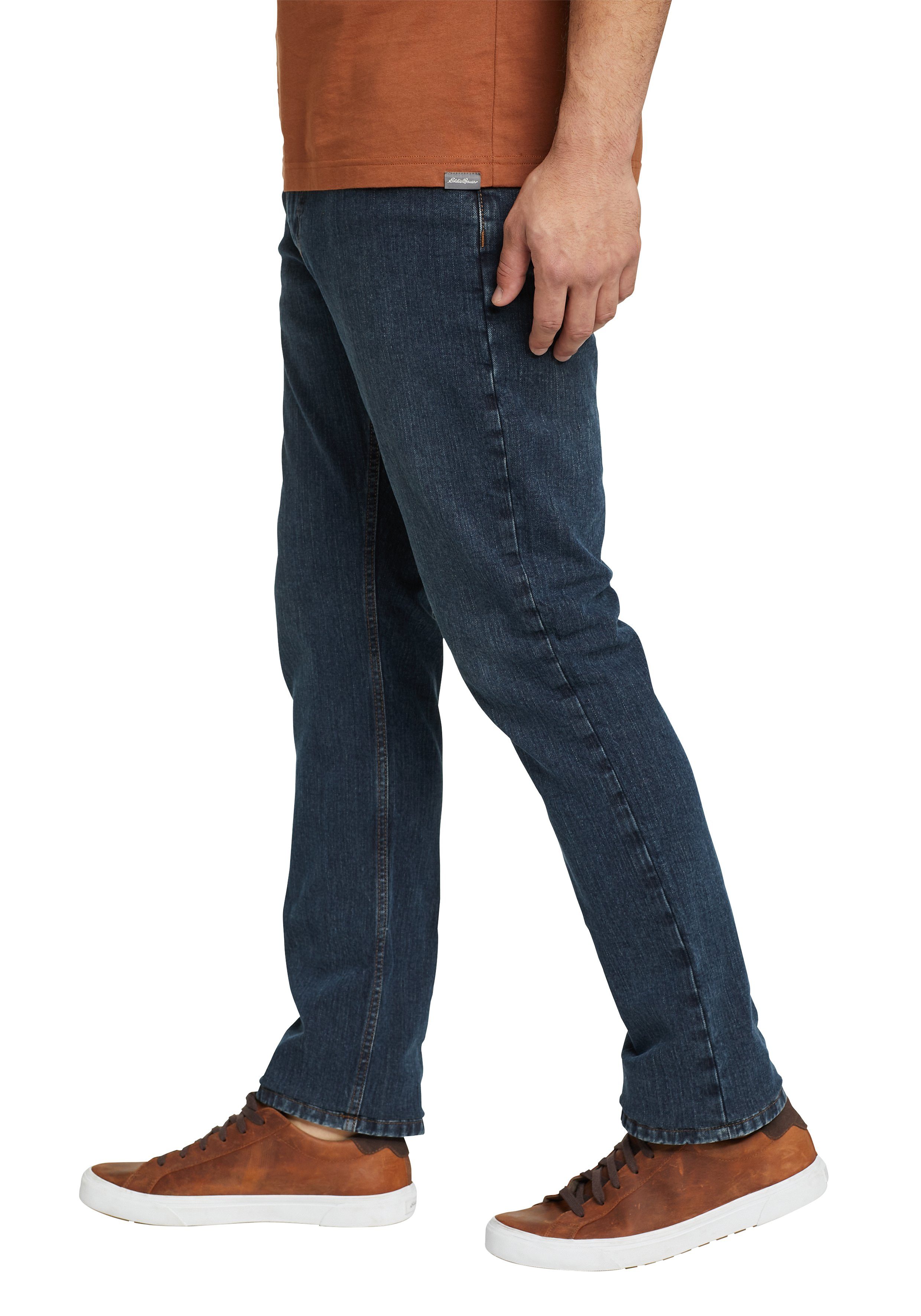 Eddie Bauer - Jeans Straight fit Schieferblau H2Low 5-Pocket-Jeans Flex