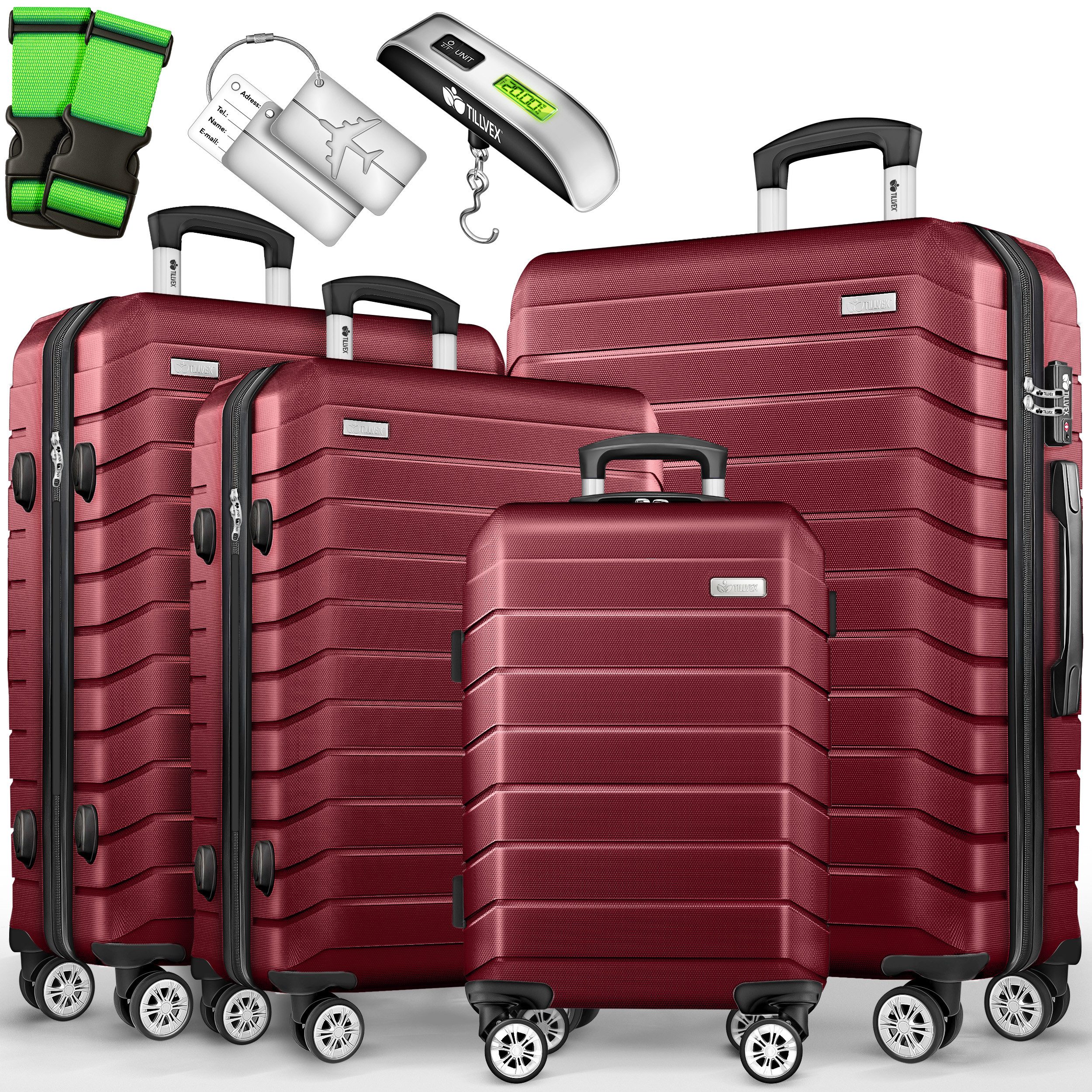 tillvex Trolleyset Reisekoffer Set Koffer Hartschale günstig online kaufen