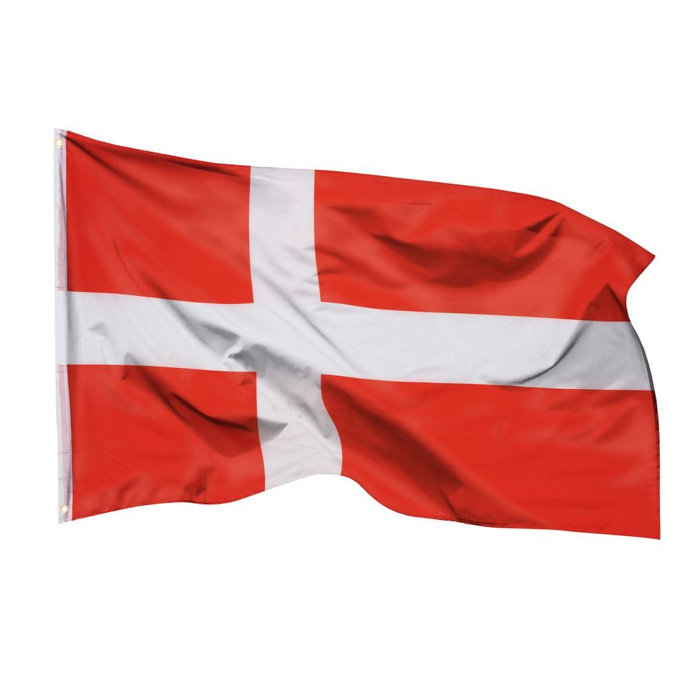 PHENO FLAGS Flagge Dänemark Flagge 90 x 150 cm Dänische Fahne Nationalfahne (Hissflagge für Fahnenmast), Inkl. 2 Messing Ösen