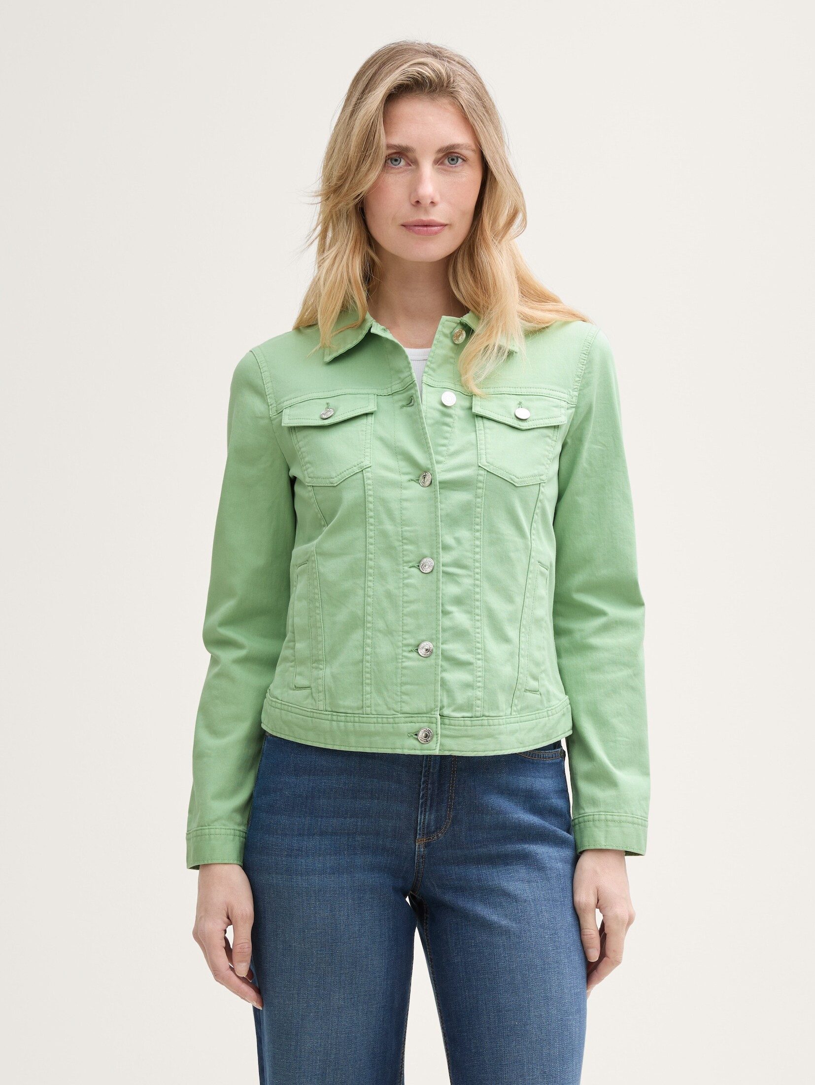 TOM TAILOR Jeansjacke Jeansjacke mit Eingriffstaschen Jeansjacke mit Eingriffstaschen