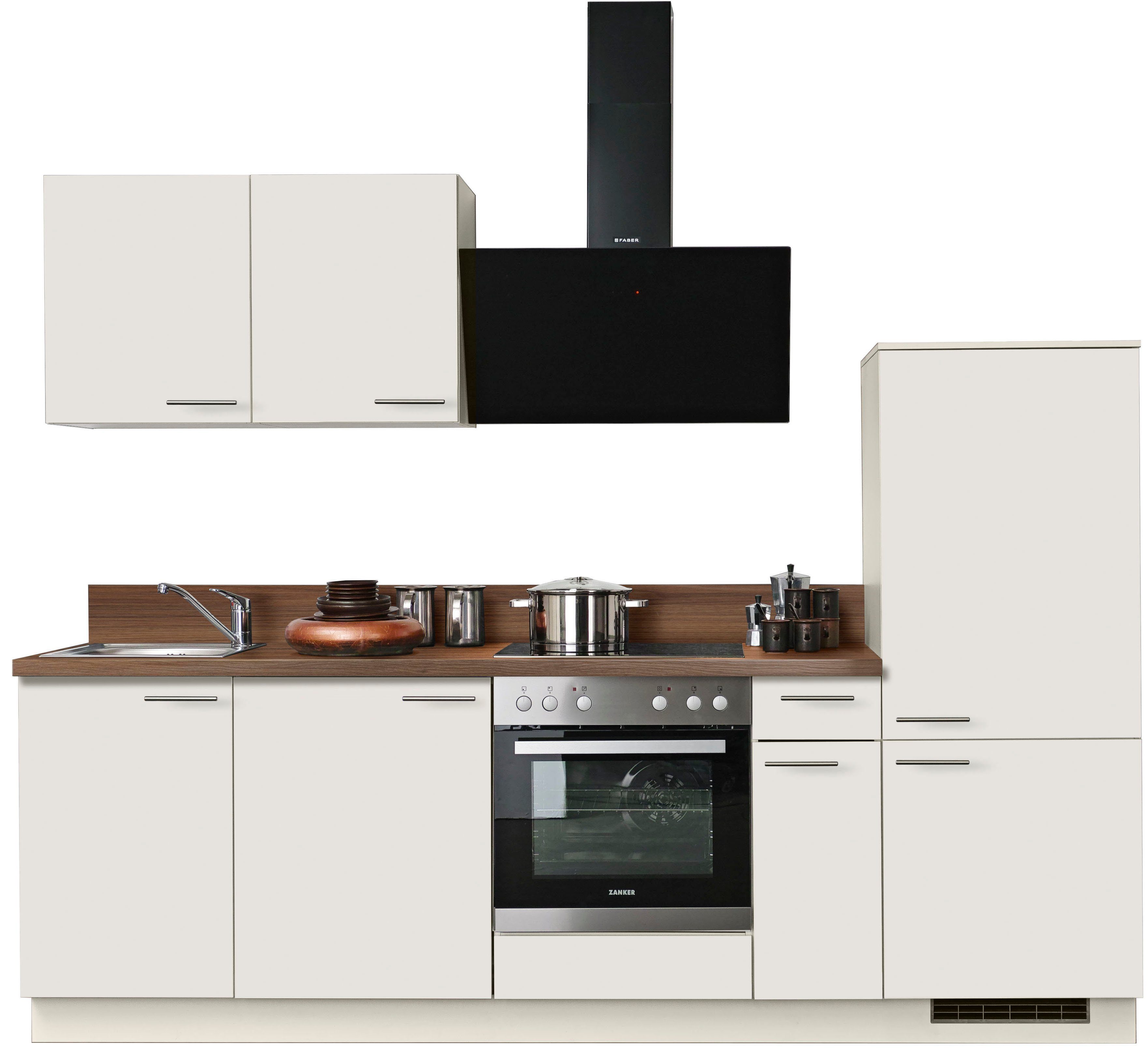 Express Küchen Küchenzeile »Scafa«, mit E-Geräten, vormontiert, mit  Vollauszug und Soft-Close-Funktion, Stellbreite 260 cm online kaufen | OTTO