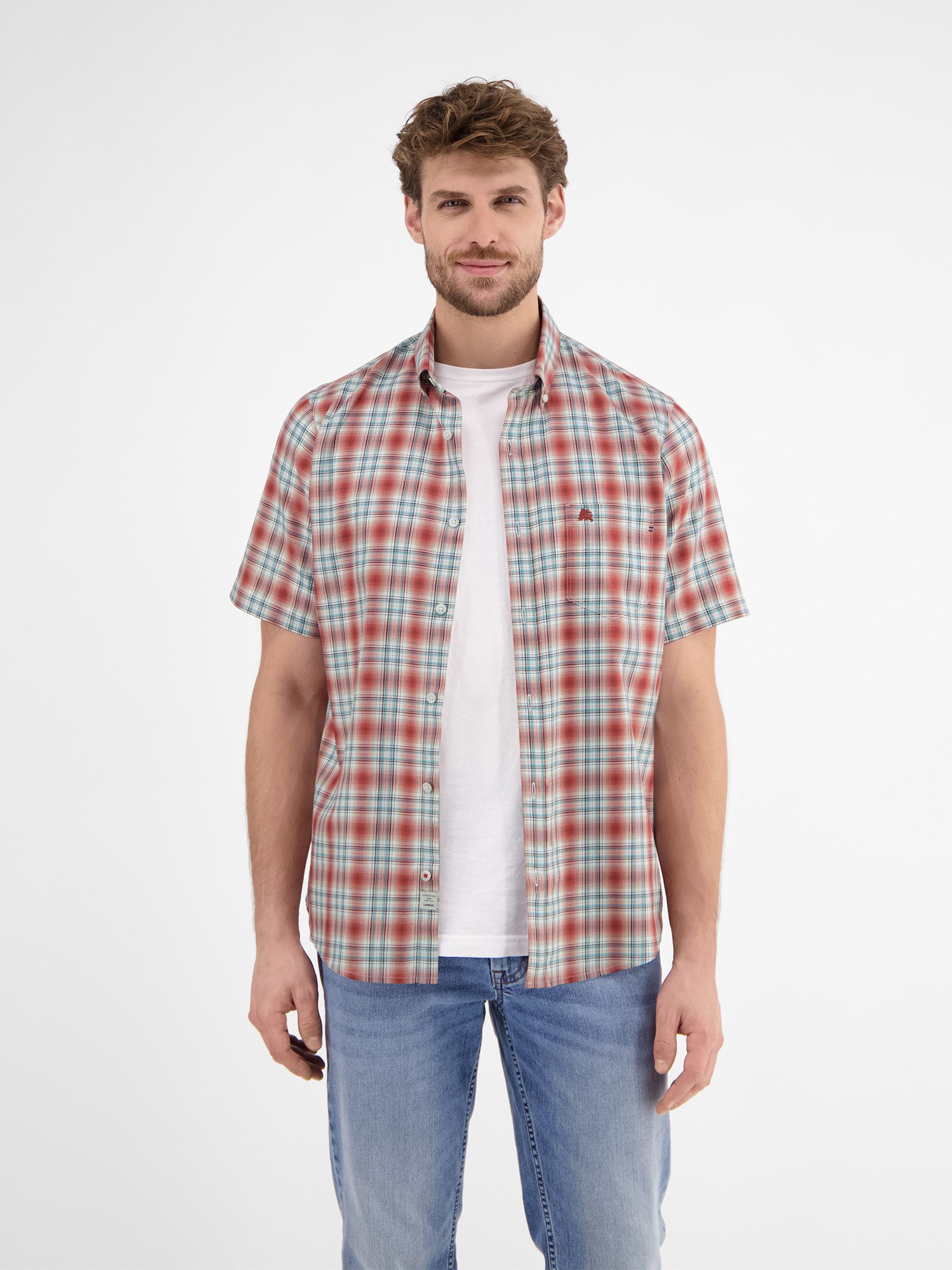 LERROS Karohemd mit Logo Stickerei günstig online kaufen