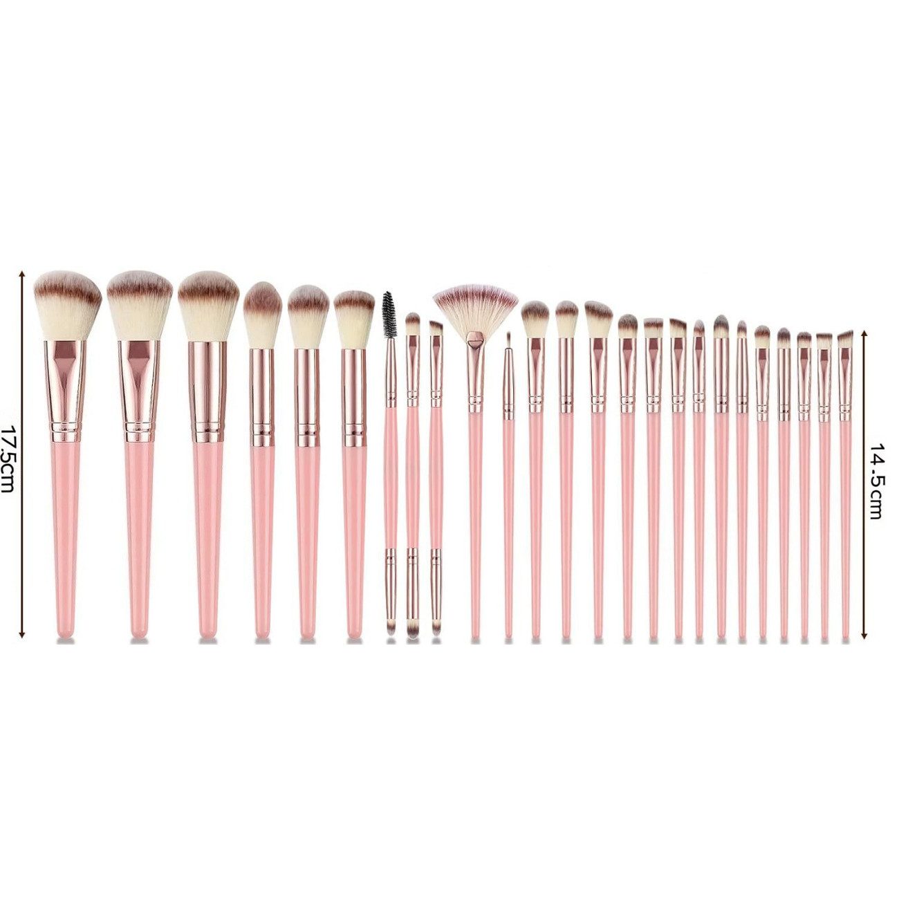 FANNOU Kosmetikpinsel-Set, 25 tlg., Schminkpinsel Kit, Makeup Foundation Brush Lidschatten Pinselset