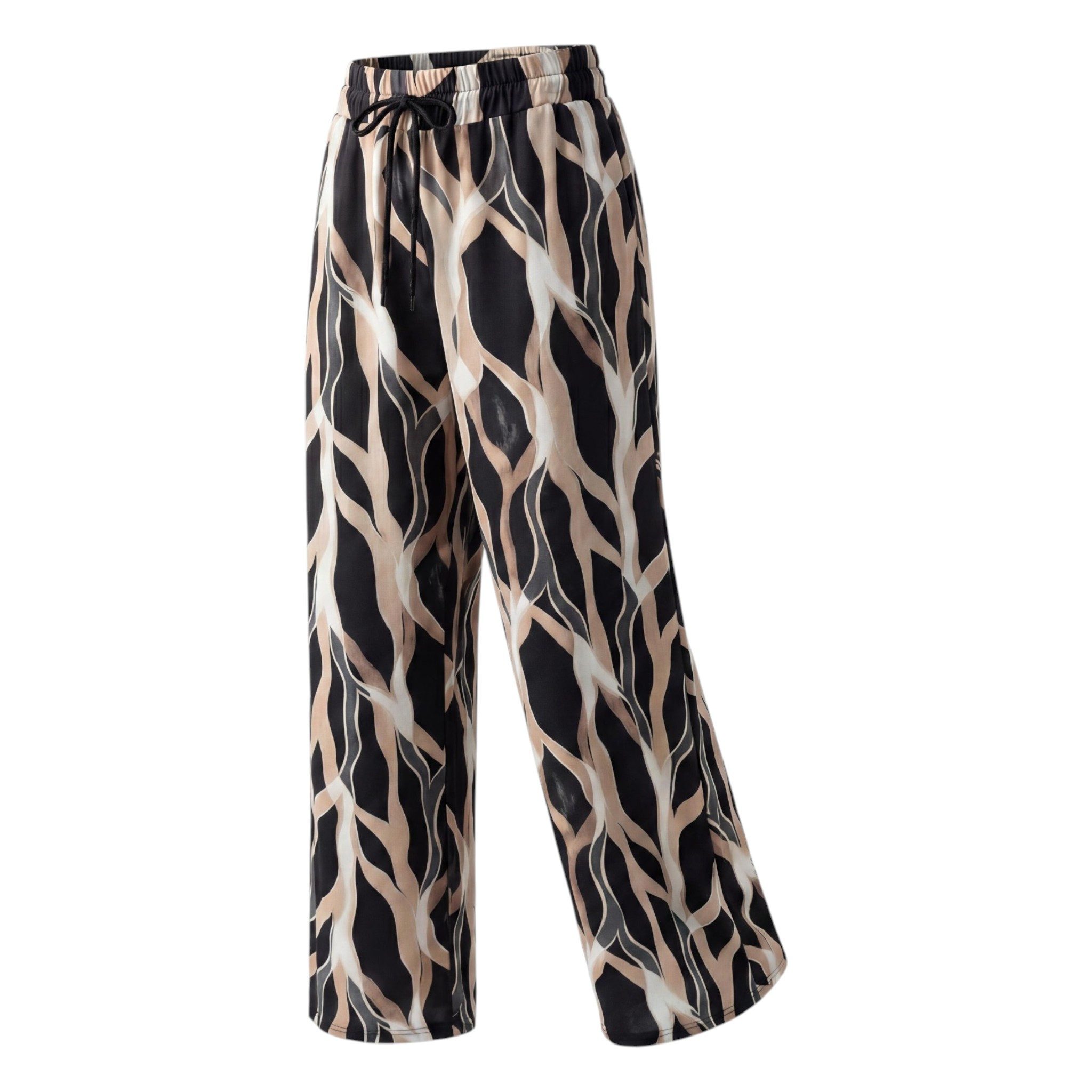 OriginalYou Palazzohose Damen Sommerhose Wide Leg Freizeithose fließender Stoff One Size 36-44 passend für (36-40 relaxed, 40-44 regular)